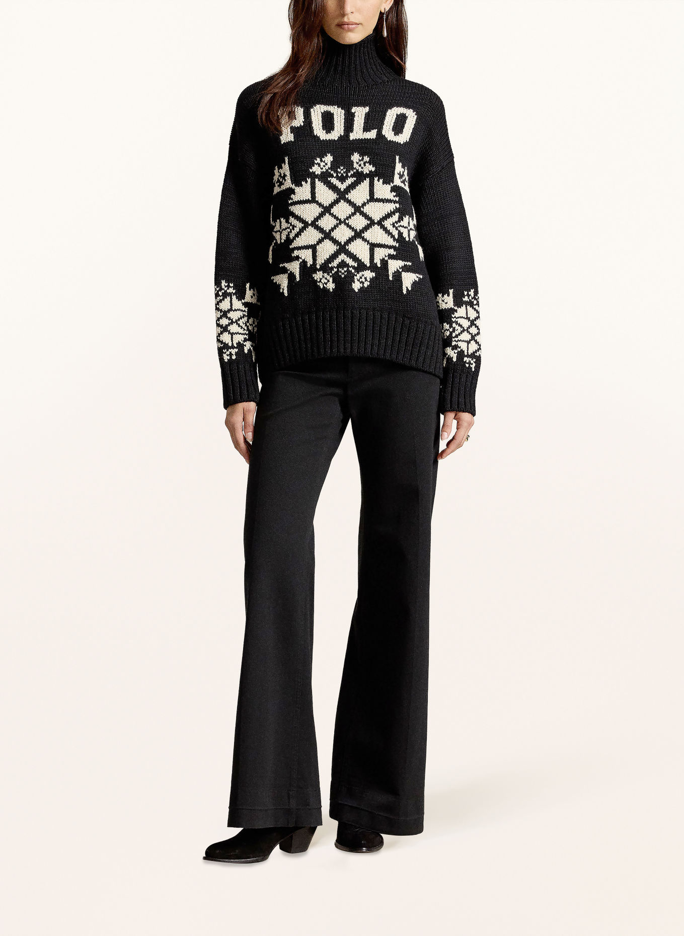POLO RALPH LAUREN Trui: ZWART / WIT
