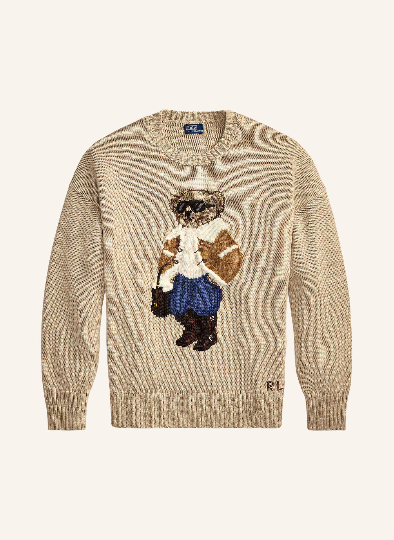 POLO RALPH LAUREN Svetry: BÉŽOVÁ / HNĚDÁ / MODRÁ