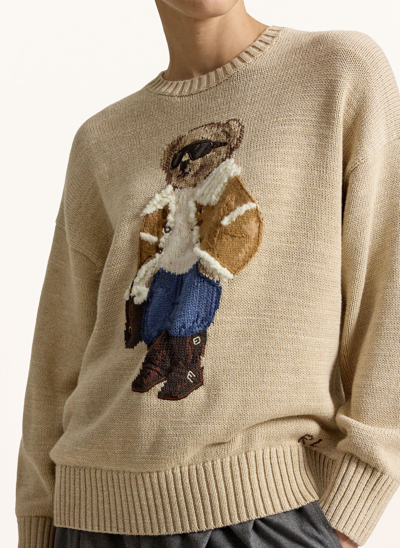 POLO RALPH LAUREN Svetry: BÉŽOVÁ / HNĚDÁ / MODRÁ