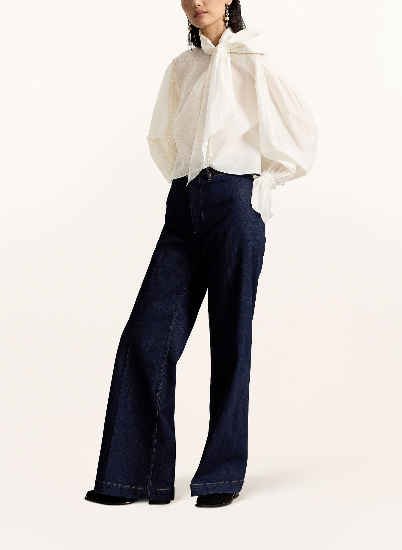 POLO RALPH LAUREN Strikblouse: CRÈME