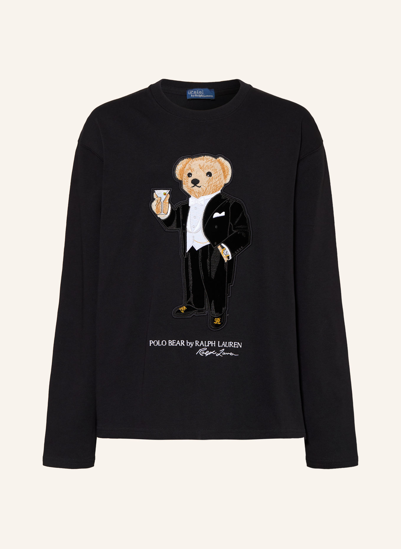 POLO RALPH LAUREN Koszulka z długim rękawem: CZARNY