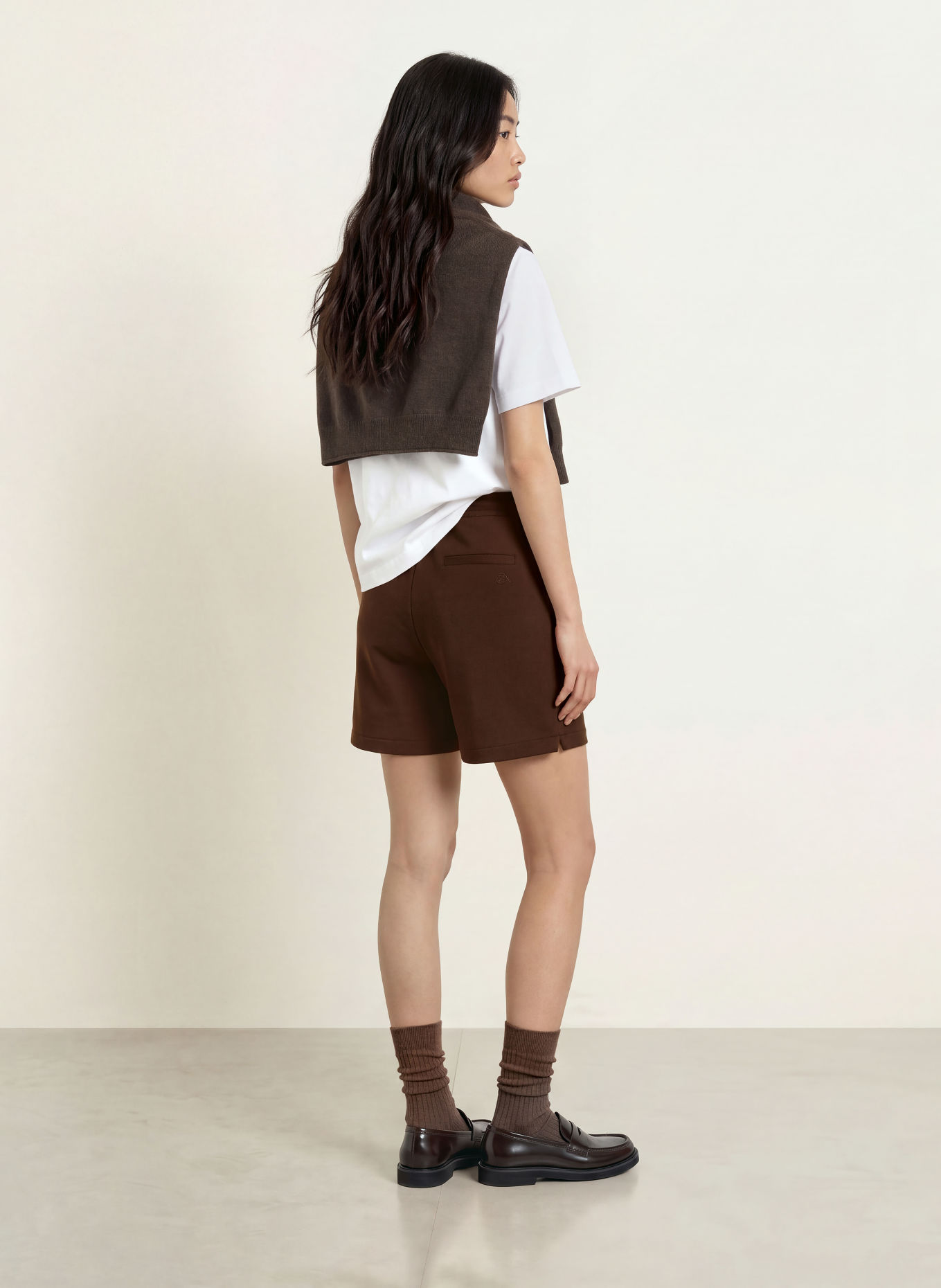 OPUS Sweatshort MELANE CLUB: MARRON FONCÉ