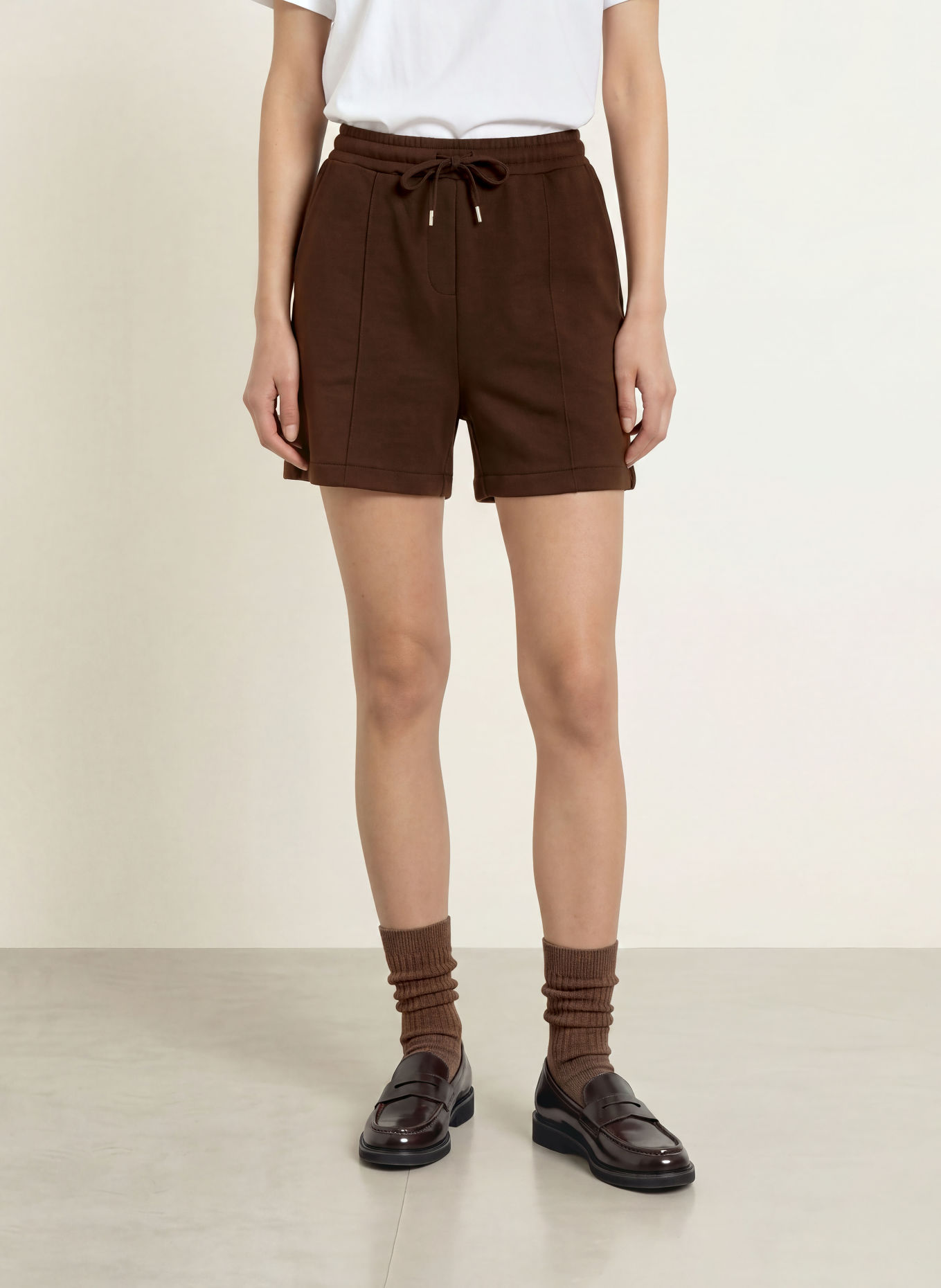 OPUS Sweatshort MELANE CLUB: MARRON FONCÉ