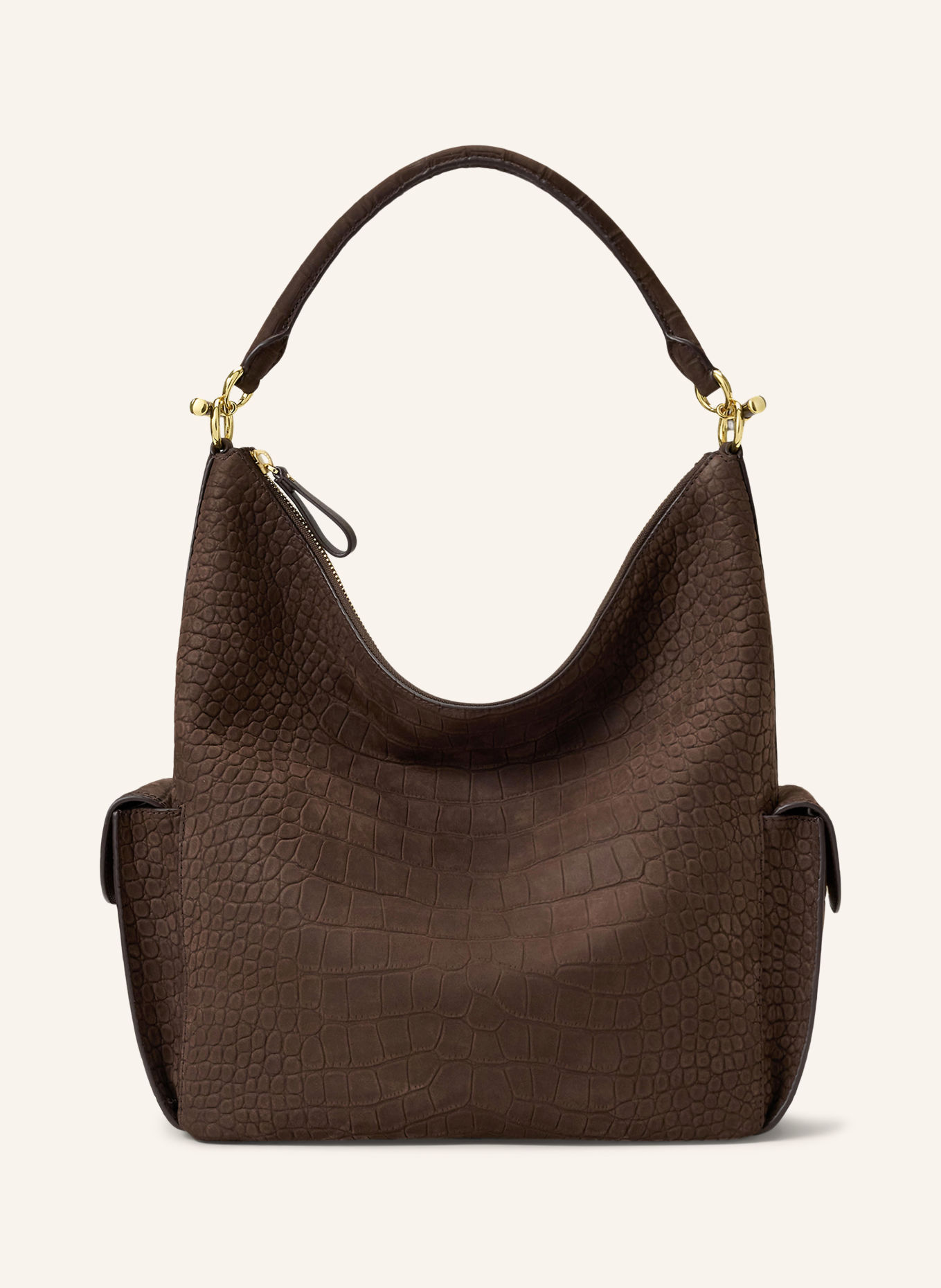LAUREN RALPH LAUREN Buideltas BLAIKE LARGE: MARRON FONCÉ / GOUD
