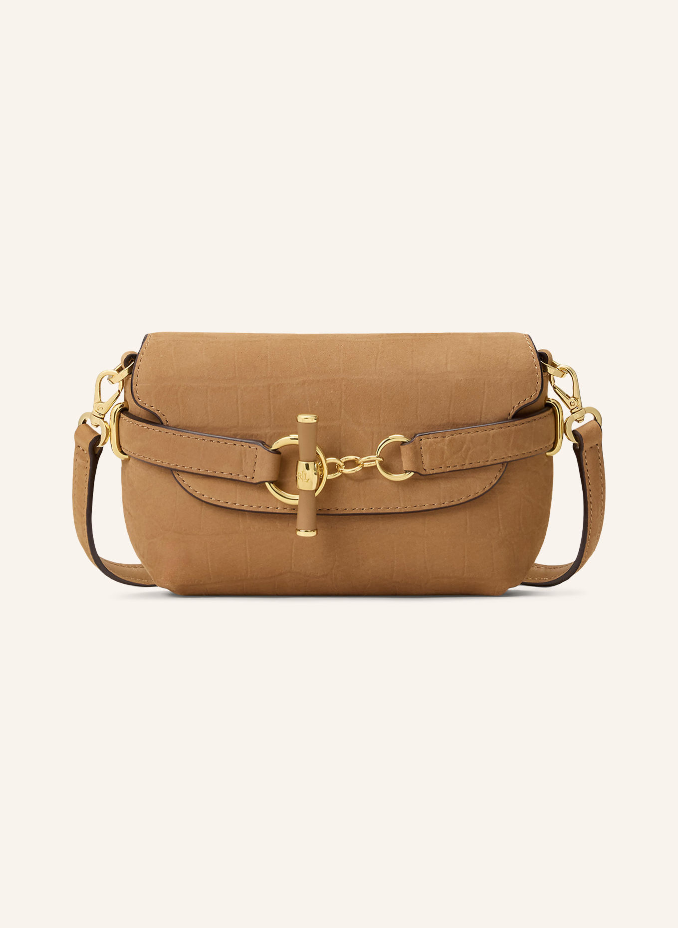 LAUREN RALPH LAUREN Schoudertas BLAKE SMALL: CAMEL / GOUD