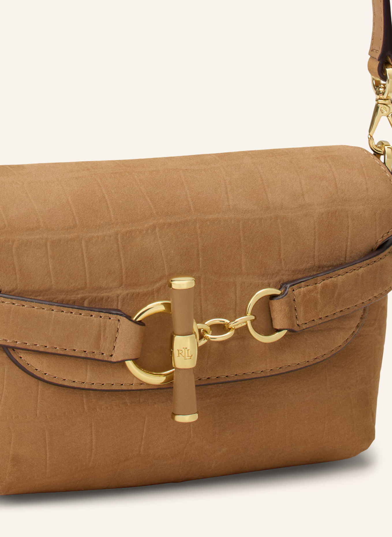LAUREN RALPH LAUREN Schoudertas BLAKE SMALL: CAMEL / GOUD
