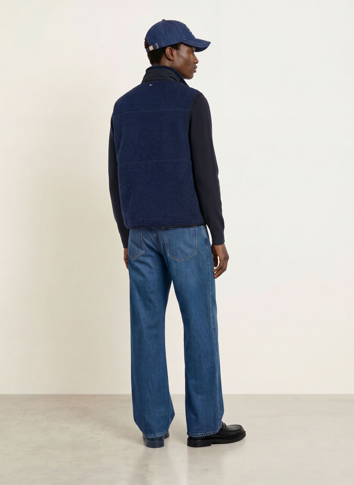 TOMMY HILFIGER Teddyfell-Weste: DUNKELBLAU