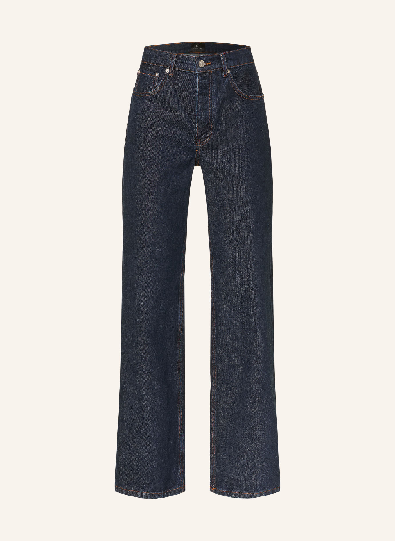 ANINE BING Wide Leg Jeans HUGH: WASHED BLUE UNWASHED BLUE