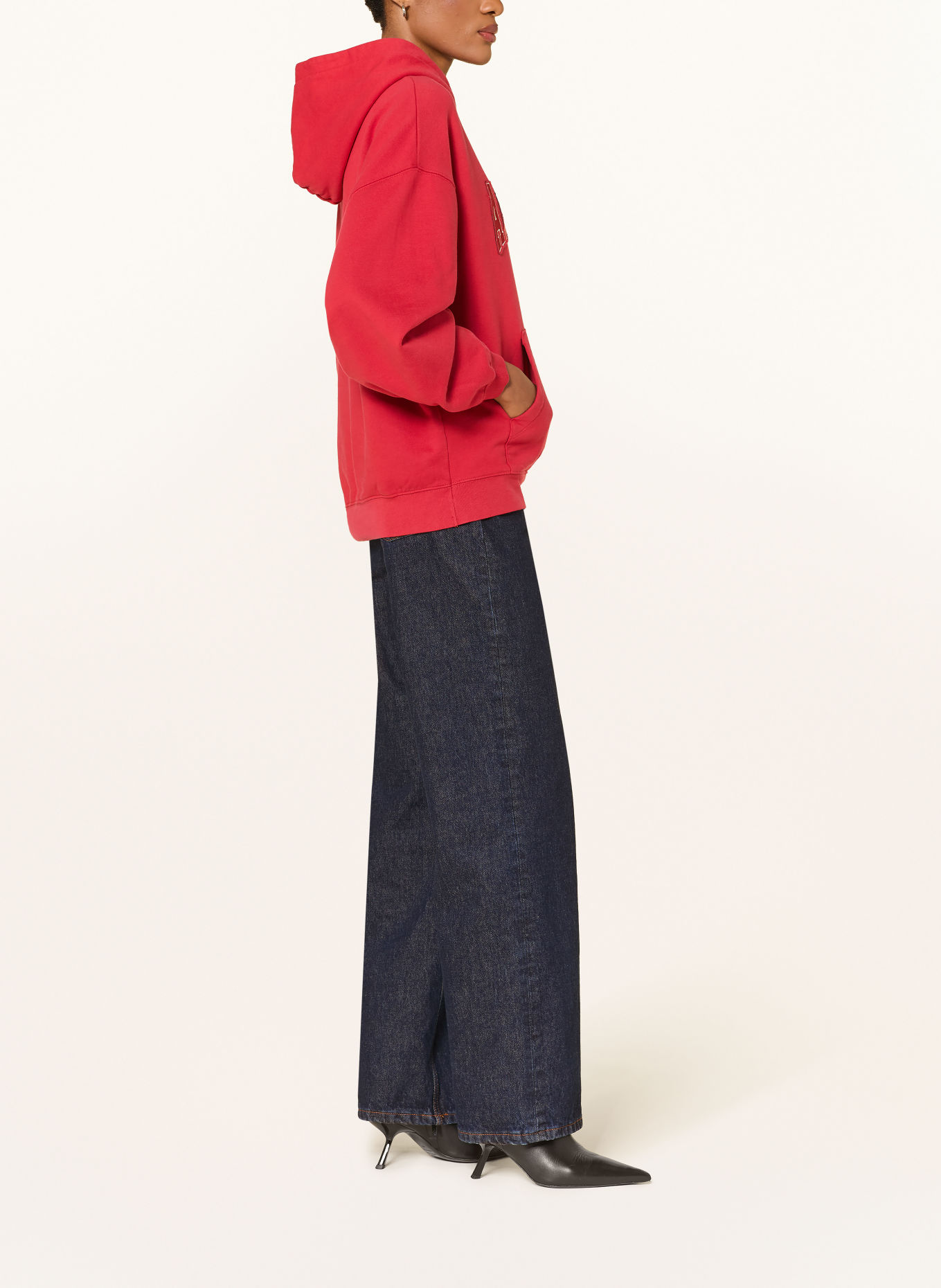 ANINE BING Wide Leg Jeans HUGH: WASHED BLUE UNWASHED BLUE