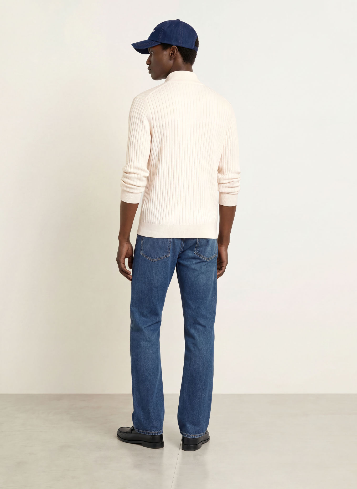 TOMMY HILFIGER Half-zip sweater: CREAM