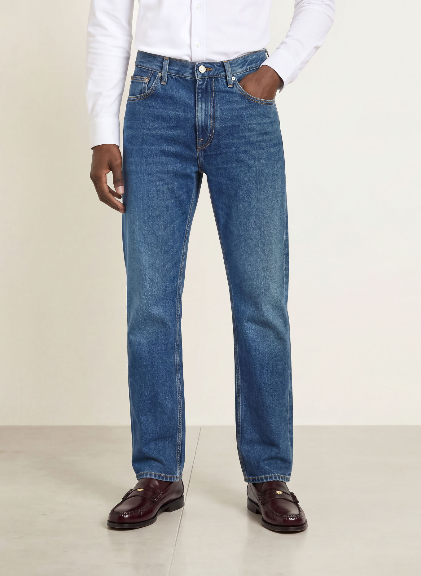 TOMMY HILFIGER Jean DOVER coupe droite classique: 1BU Quartz Dark Blue