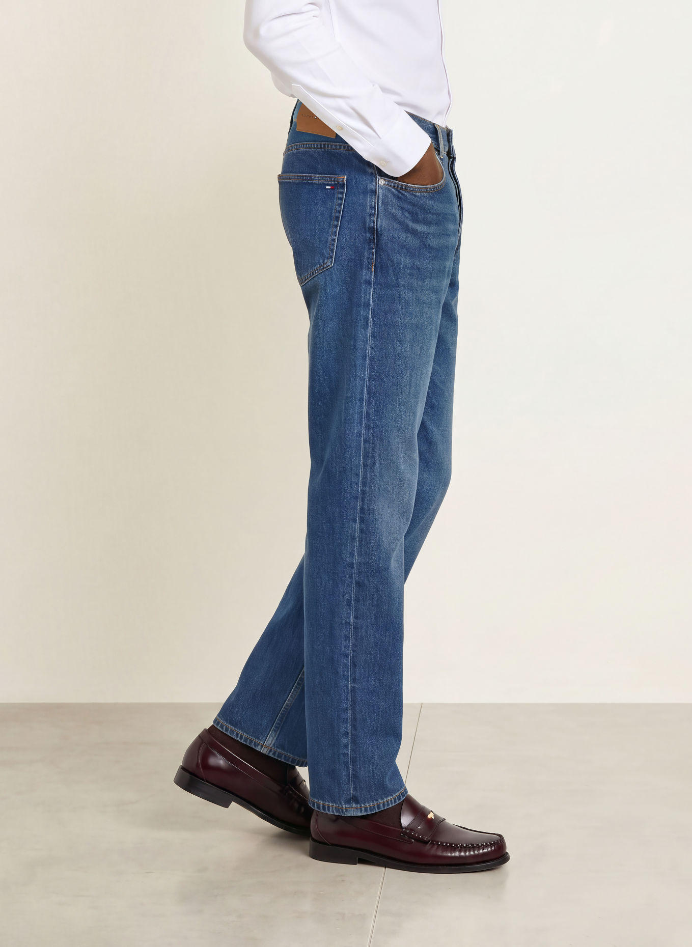 TOMMY HILFIGER Jean DOVER coupe droite classique: 1BU Quartz Dark Blue