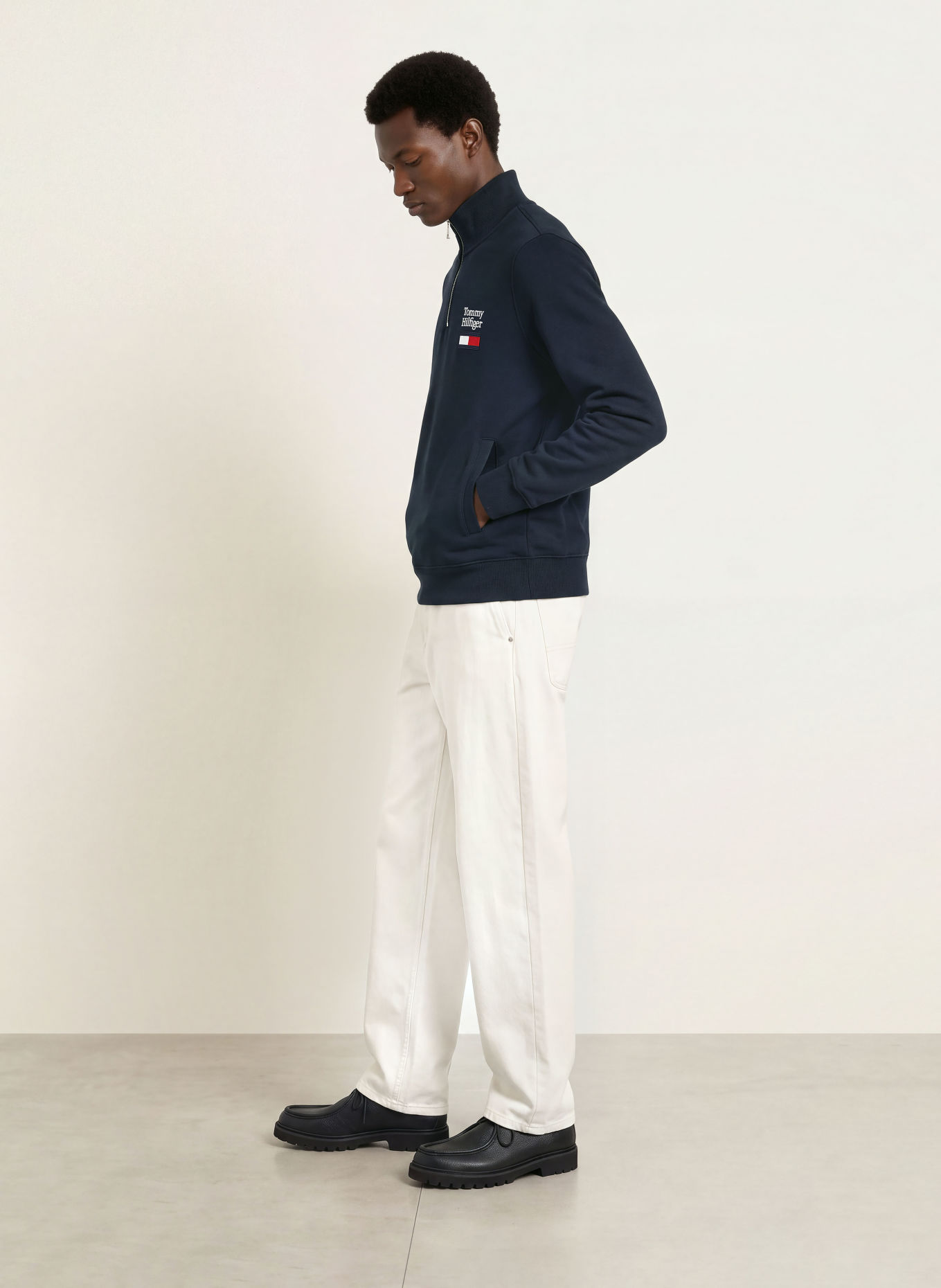 TOMMY HILFIGER Sweat-Troyer: DUNKELBLAU