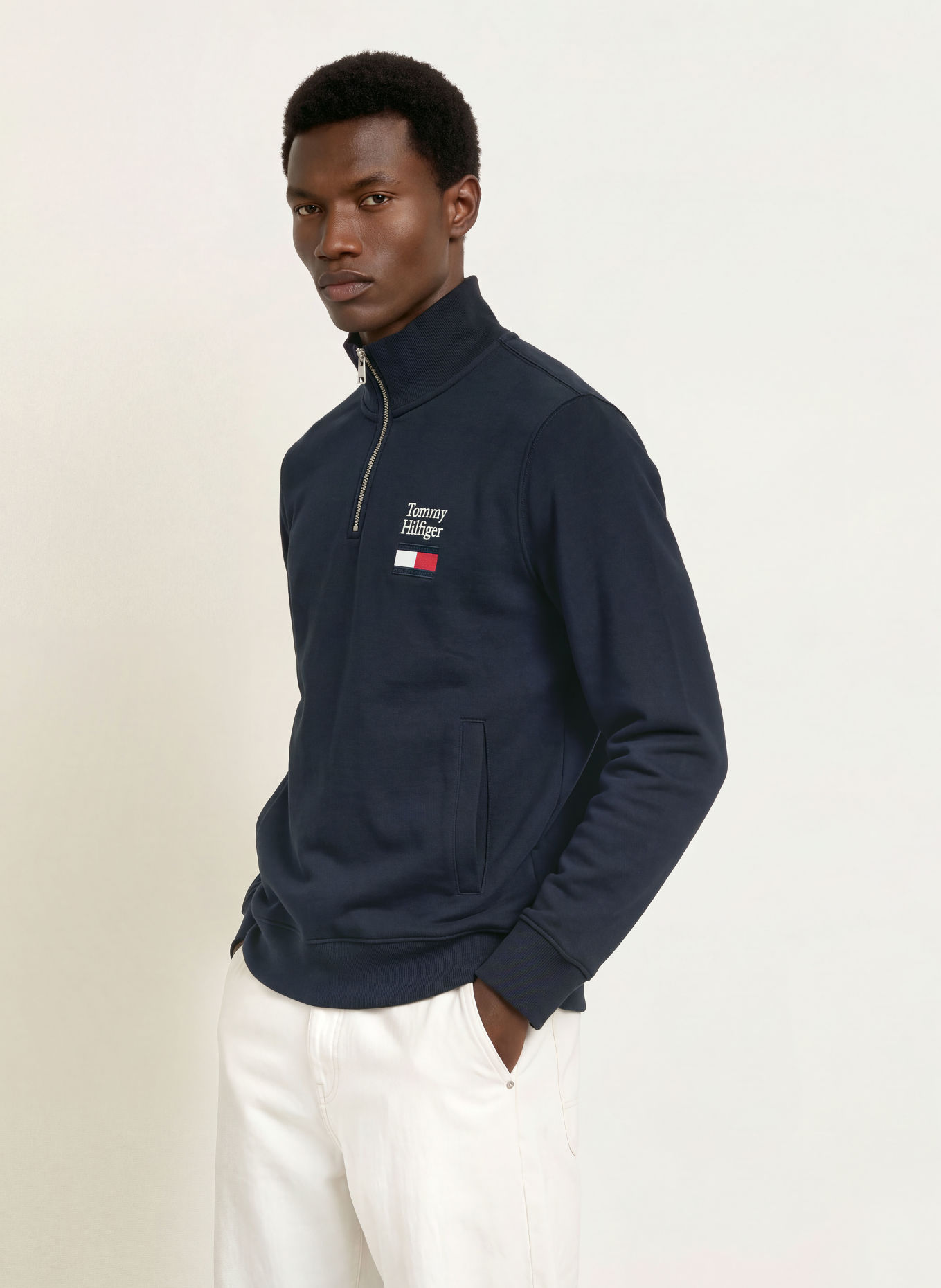 TOMMY HILFIGER Sweat-Troyer: DUNKELBLAU