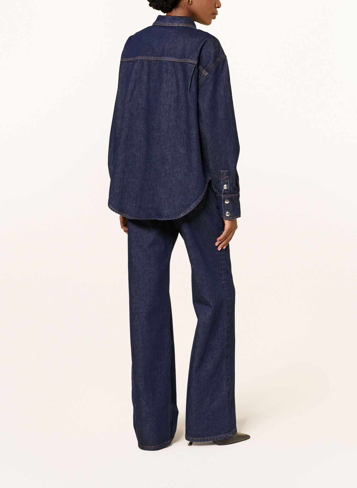ANINE BING SAMY Denim blouse: DARK BLUE