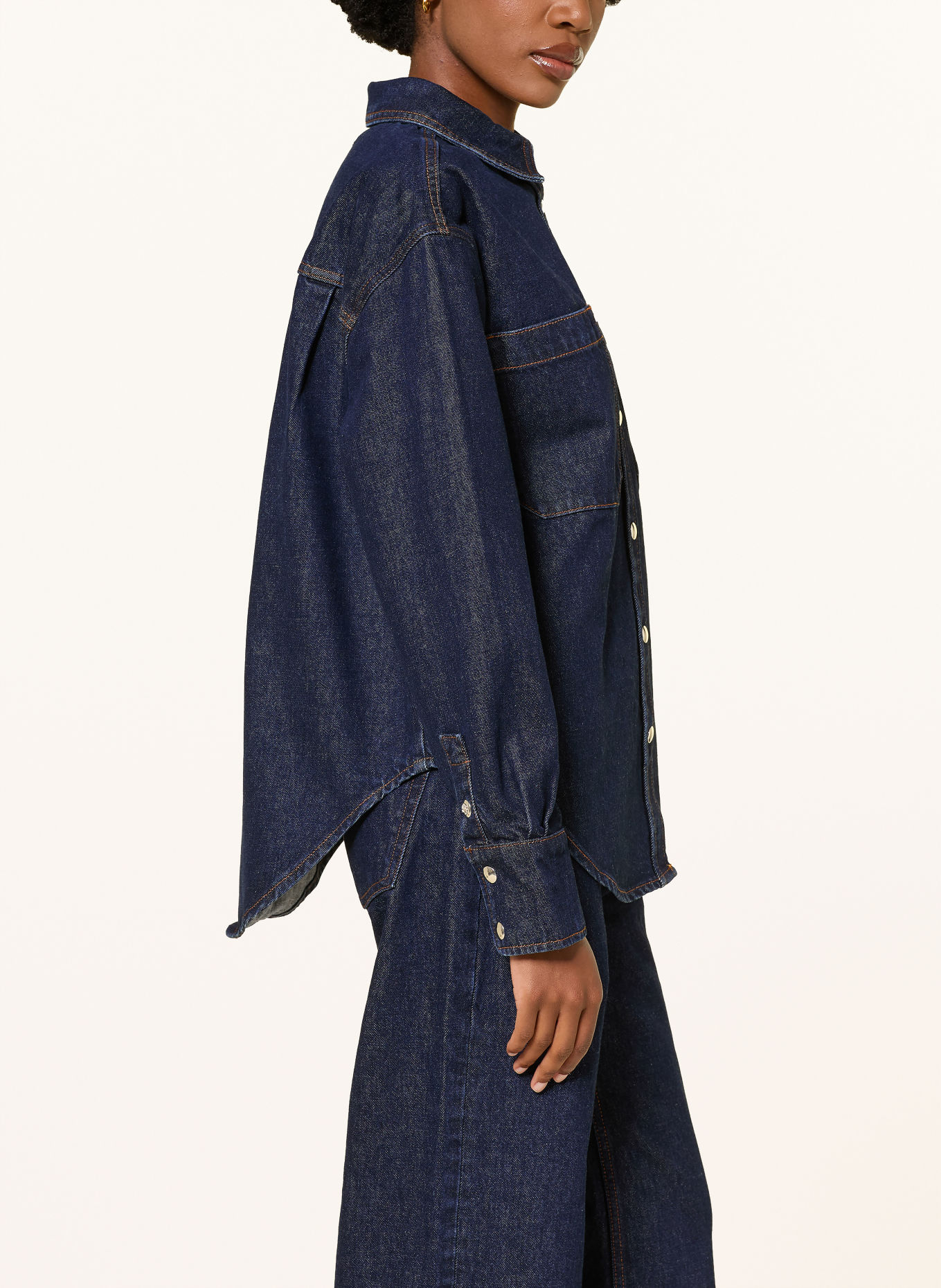 ANINE BING SAMY Denim blouse: DARK BLUE