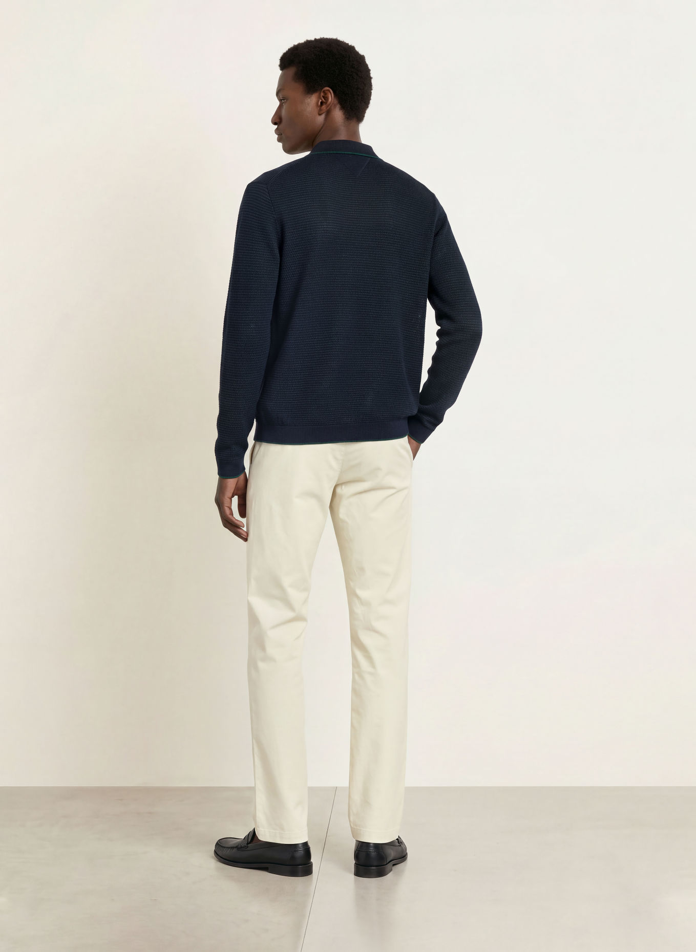 TOMMY HILFIGER Strickjacke: DUNKELBLAU / DUNKELGRÜN