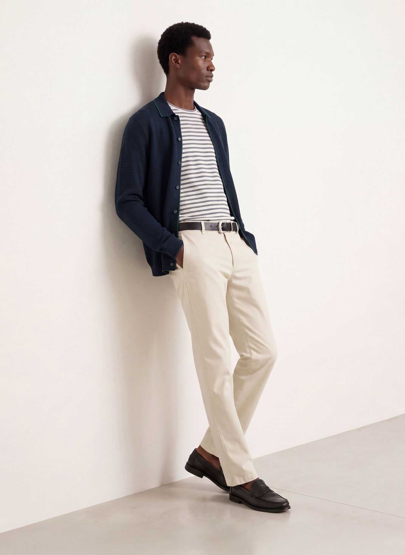 TOMMY HILFIGER Strickjacke: DUNKELBLAU / DUNKELGRÜN