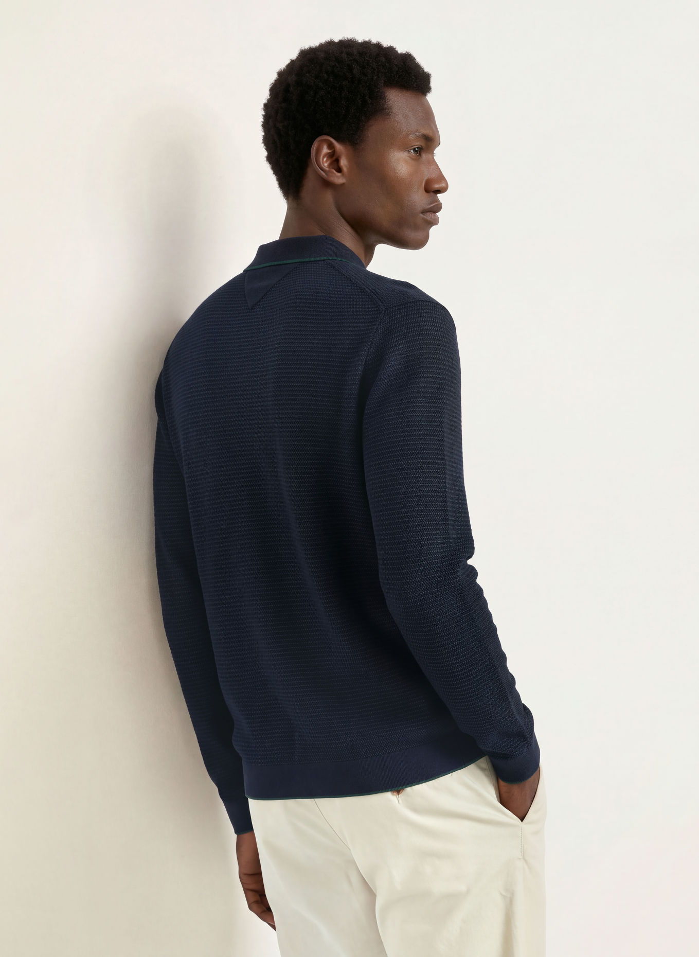 TOMMY HILFIGER Strickjacke: DUNKELBLAU / DUNKELGRÜN