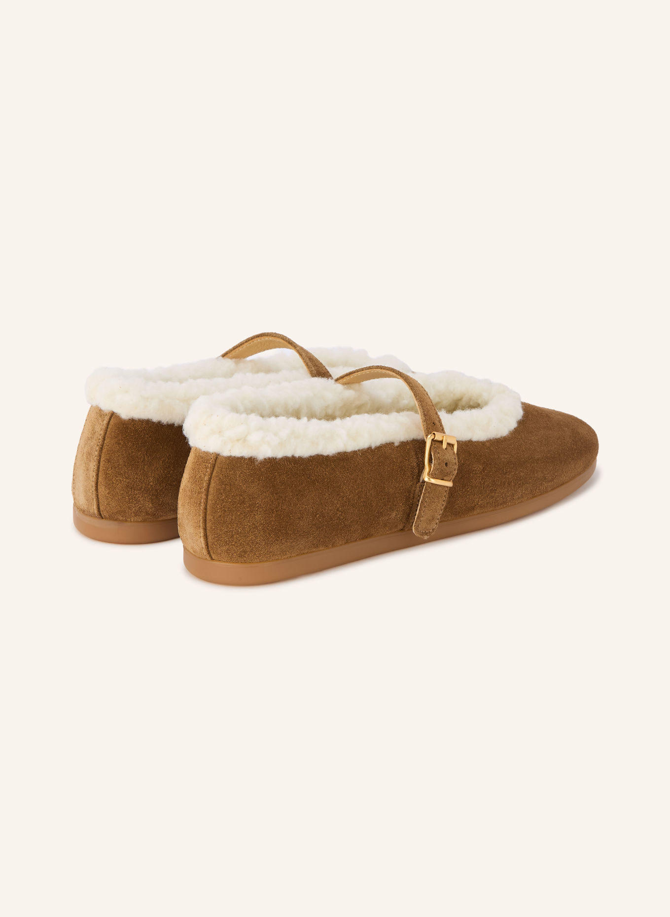 Posa Mary-Jane ballerinas: CAMEL / ECRU