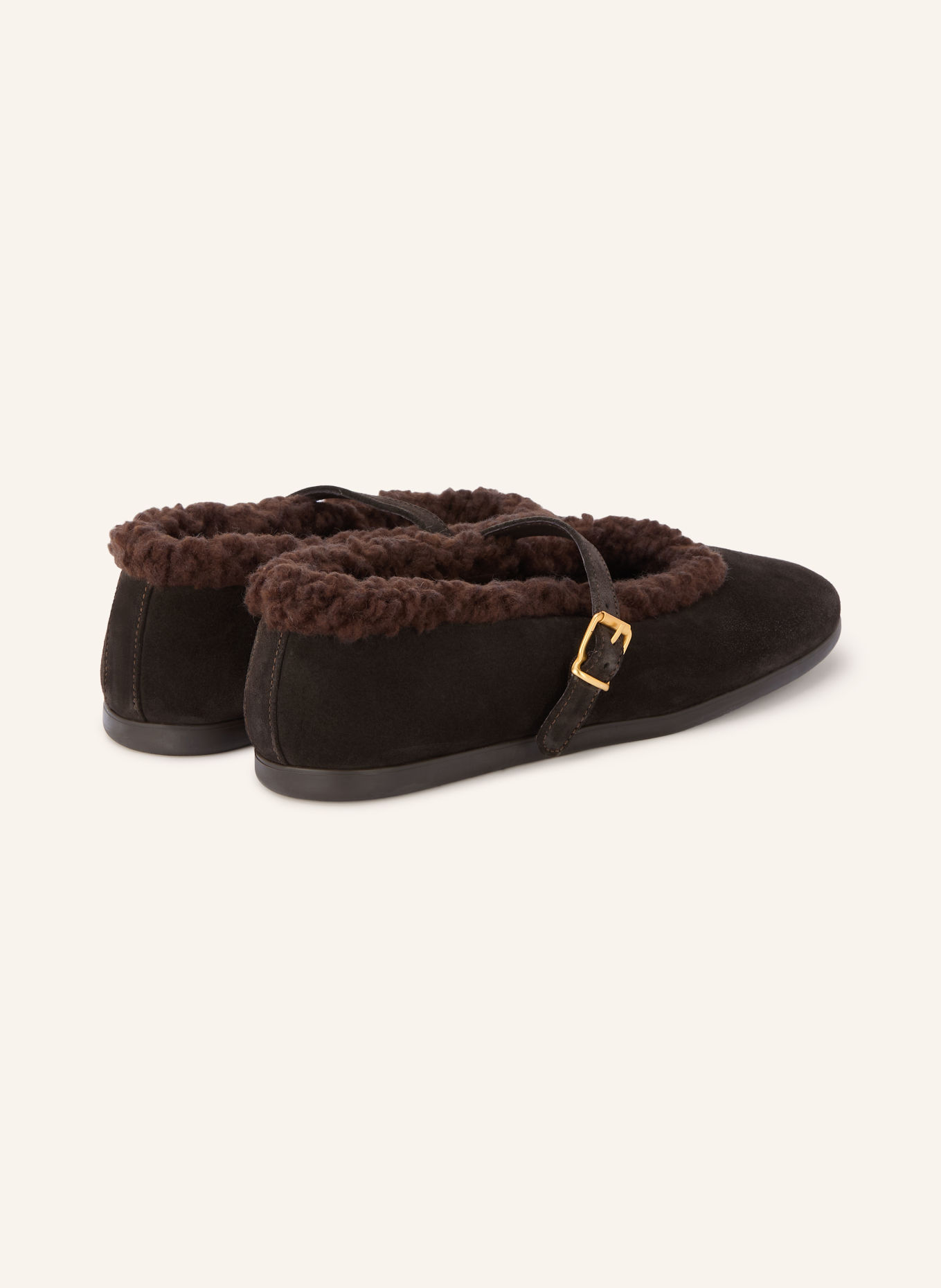 Posa Mary-Jane ballerinas: DARK BROWN