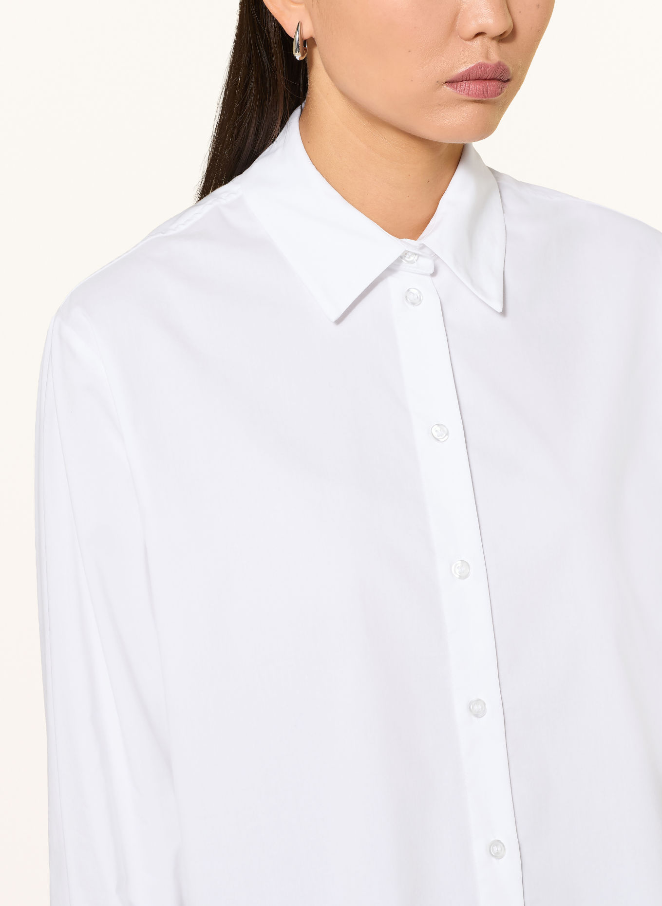 darling harbour Pleated shirt blouse: 1000 WEISS