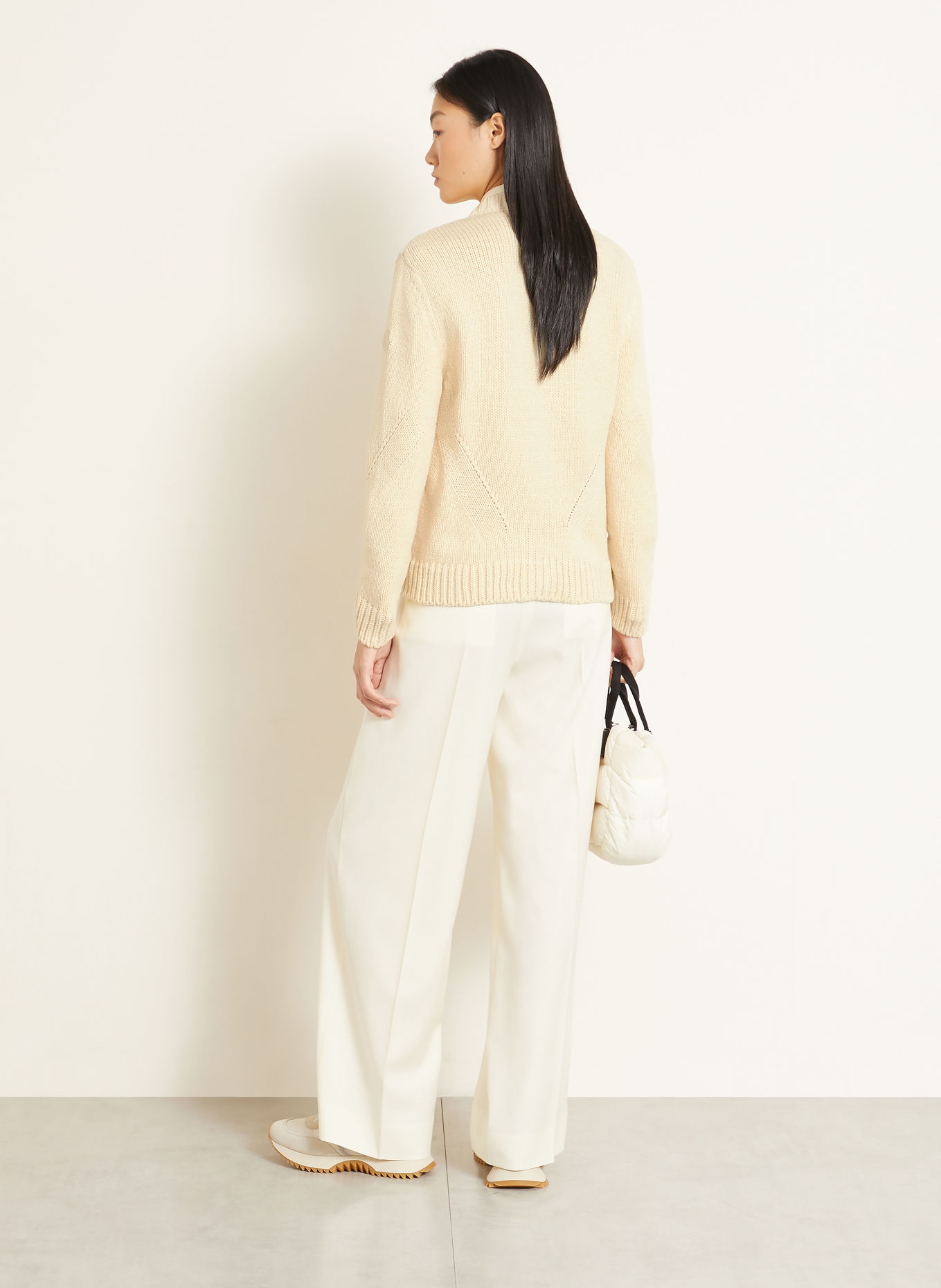MONCLER Daunenjacke im Materialmix: BEIGE
