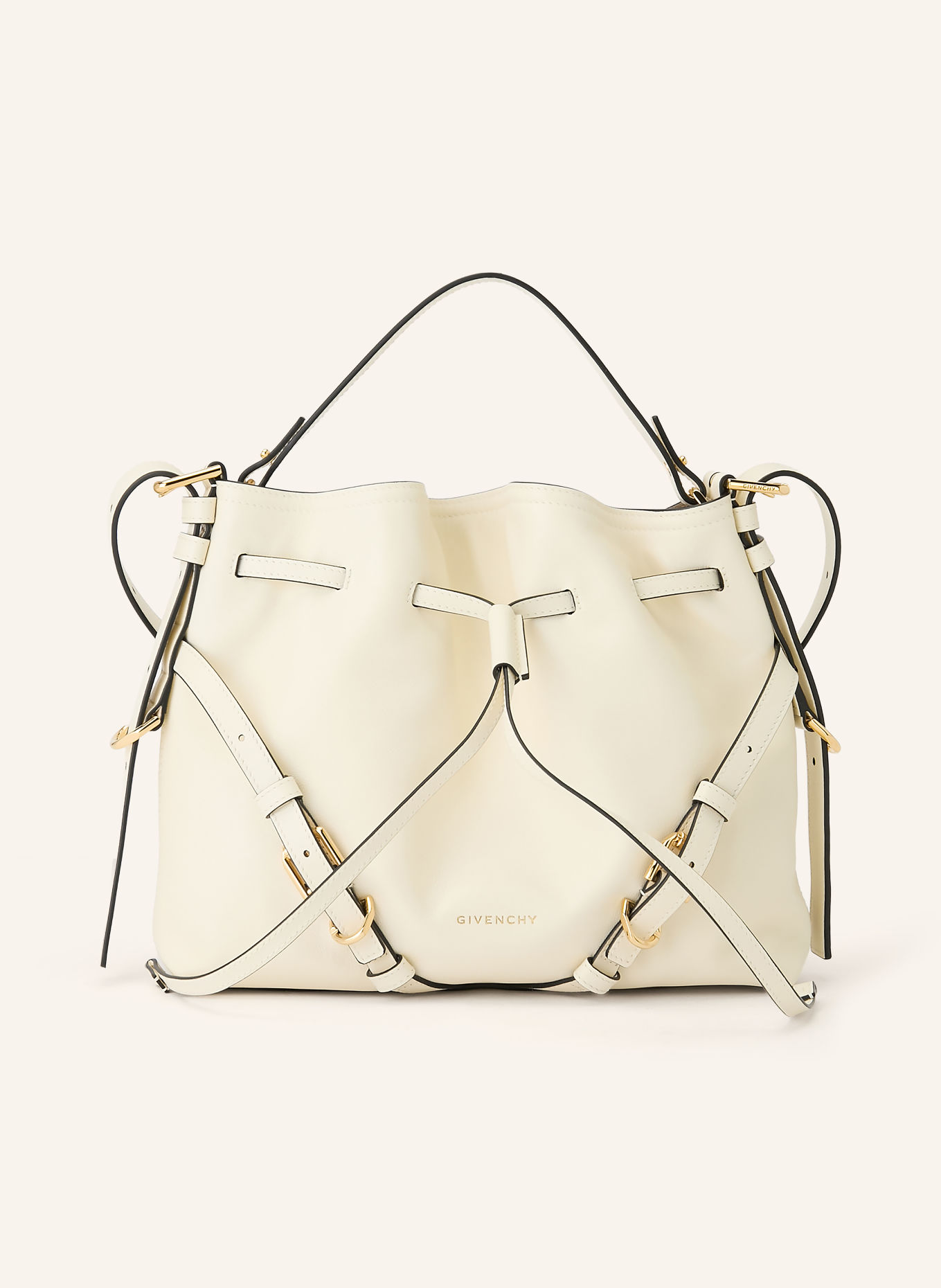 GIVENCHY Schoudertas VOYOU SMALL: CRÈME / GOUD