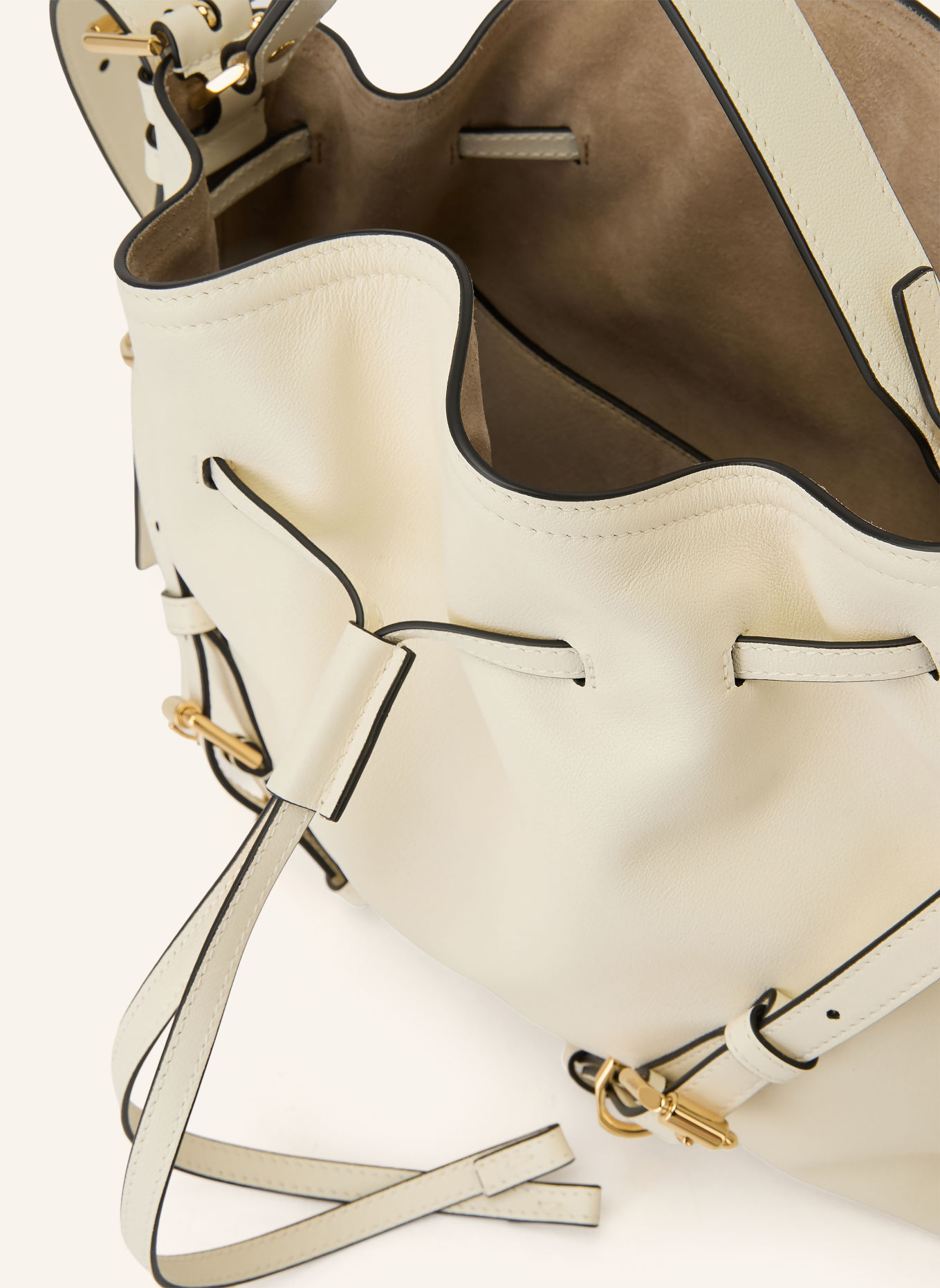 GIVENCHY Schoudertas VOYOU SMALL: CRÈME / GOUD