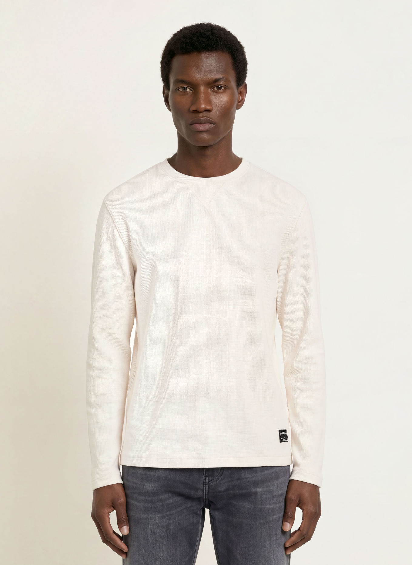 TOMMY JEANS Haut à manches longues: BLANC