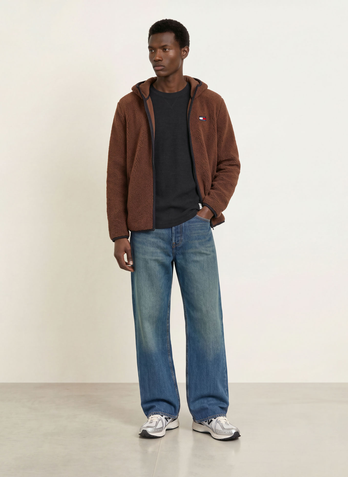TOMMY JEANS Long-sleeve shirt: BLACK