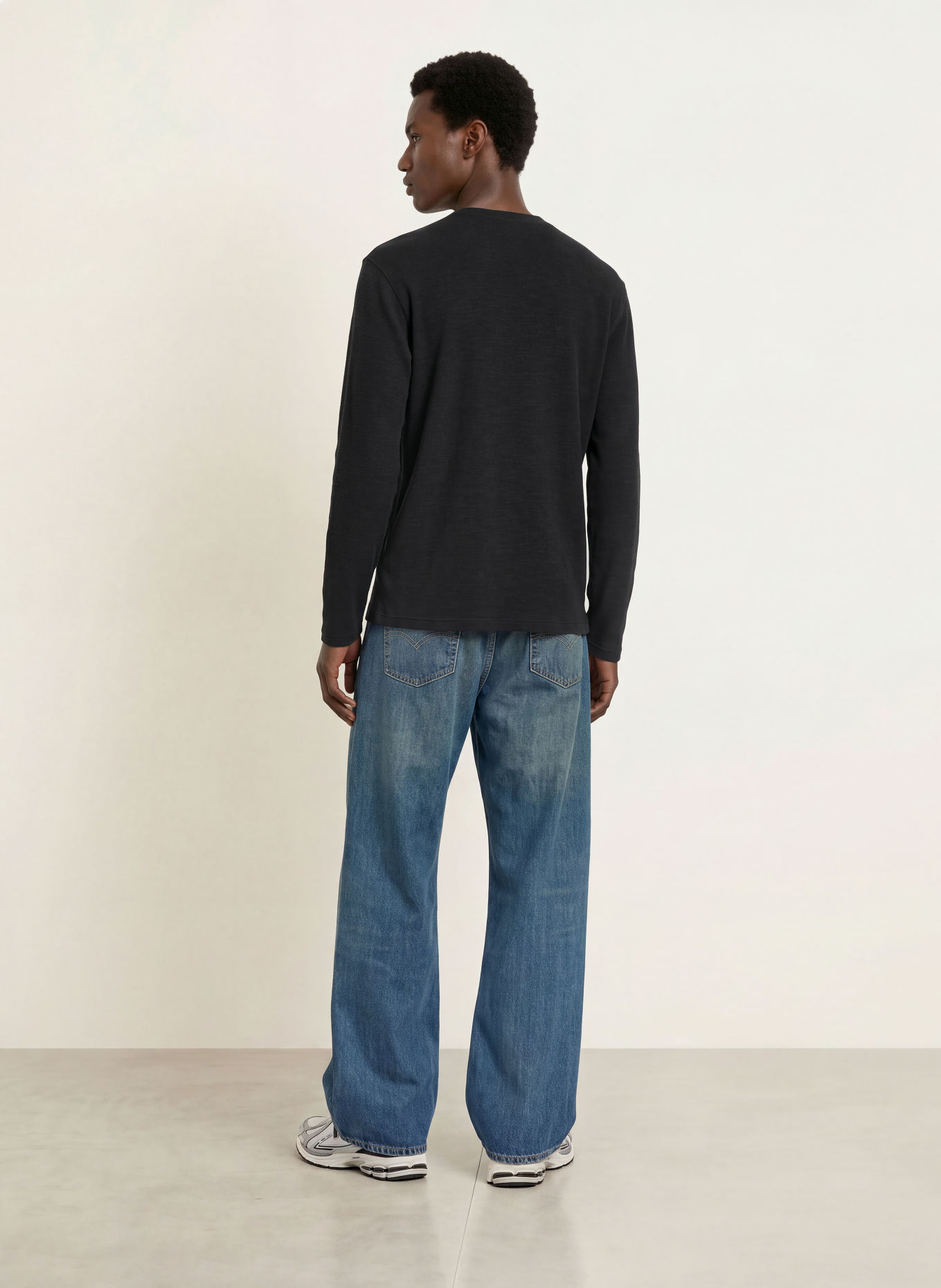 TOMMY JEANS Long-sleeve shirt: BLACK