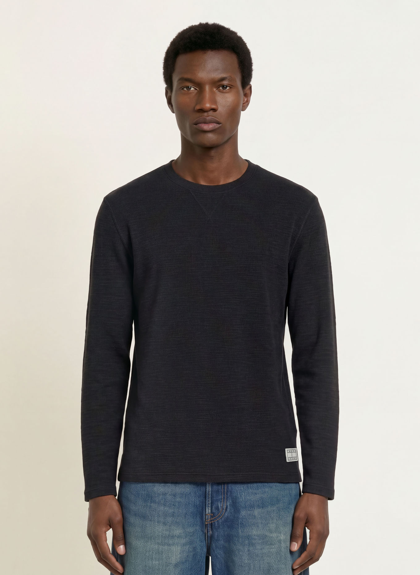 TOMMY JEANS Long-sleeve shirt: BLACK