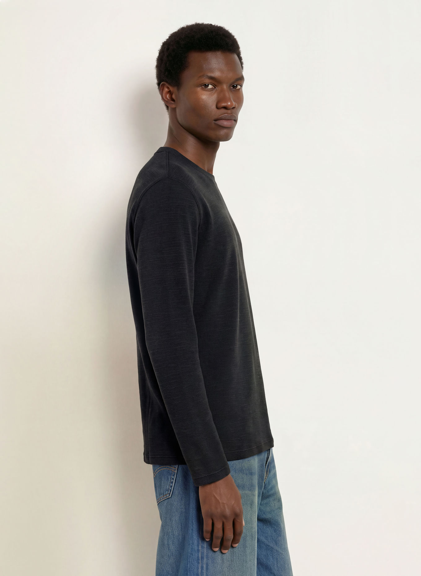 TOMMY JEANS Long-sleeve shirt: BLACK