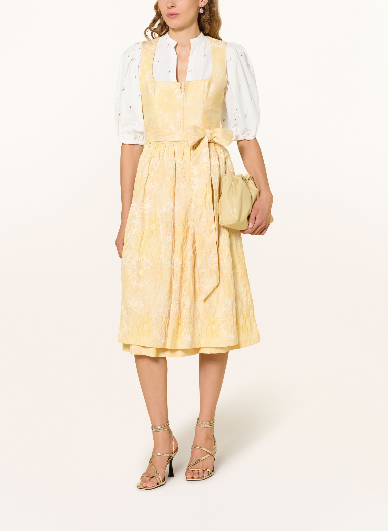 LIMBERRY Dirndlbluse COLETTE: WEISS / BEIGE