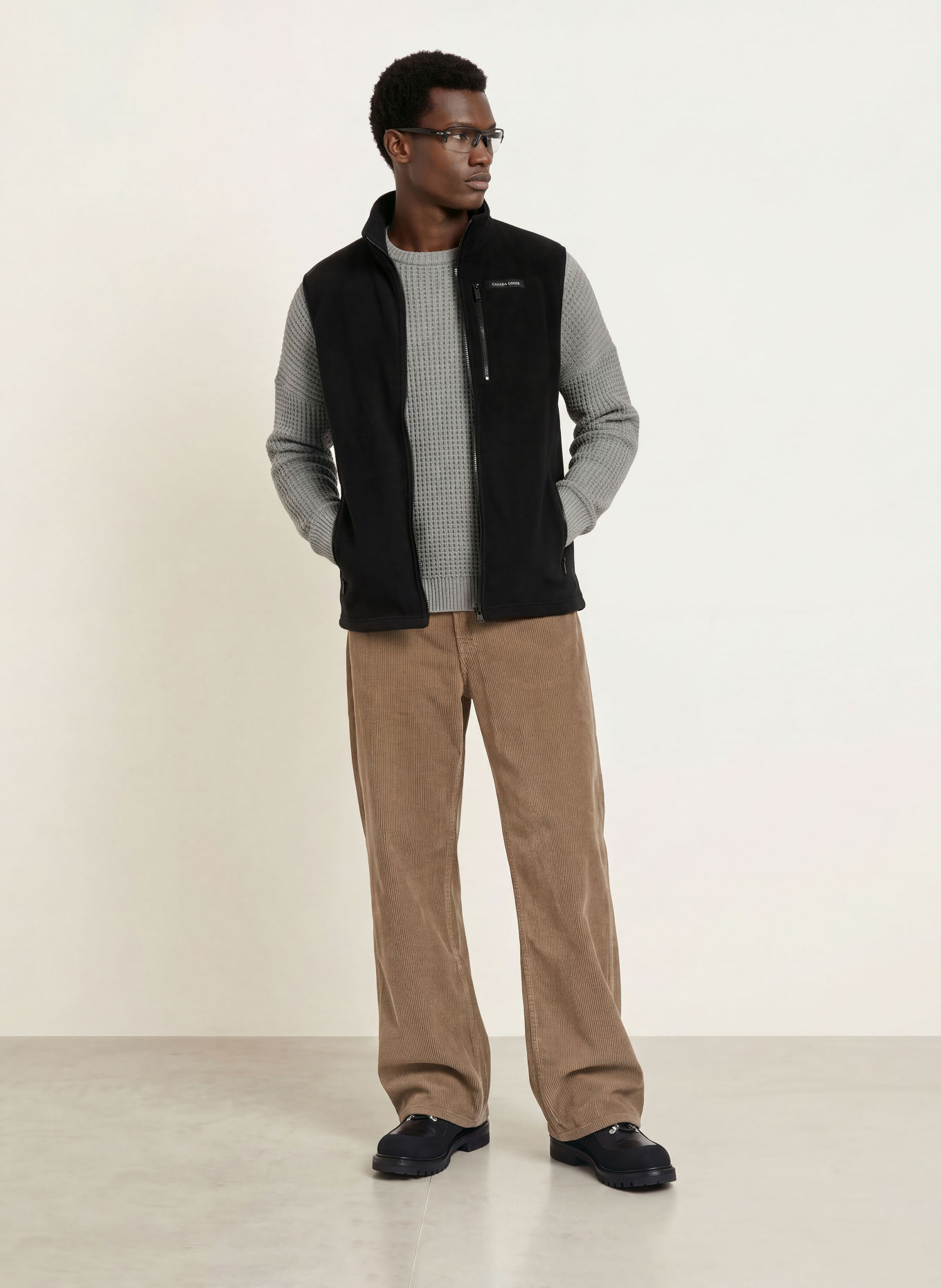 CANADA GOOSE LOMA Fleece Vest: BLACK