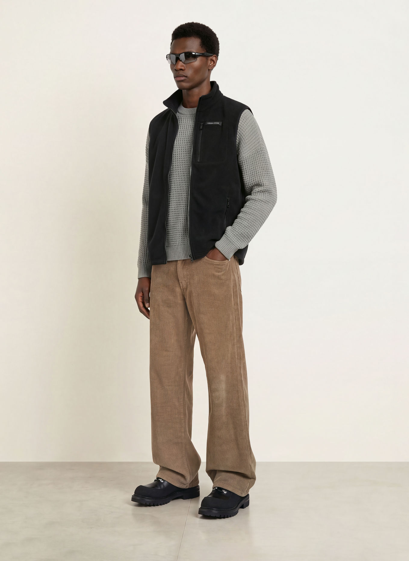 CANADA GOOSE LOMA Fleece Vest: BLACK