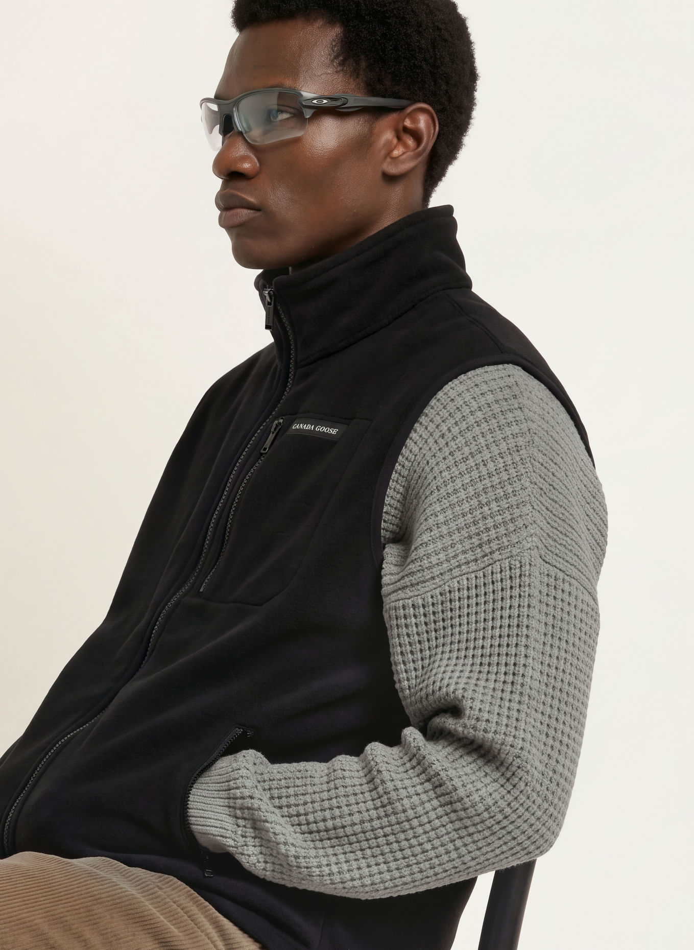 CANADA GOOSE LOMA Fleece Vest: BLACK