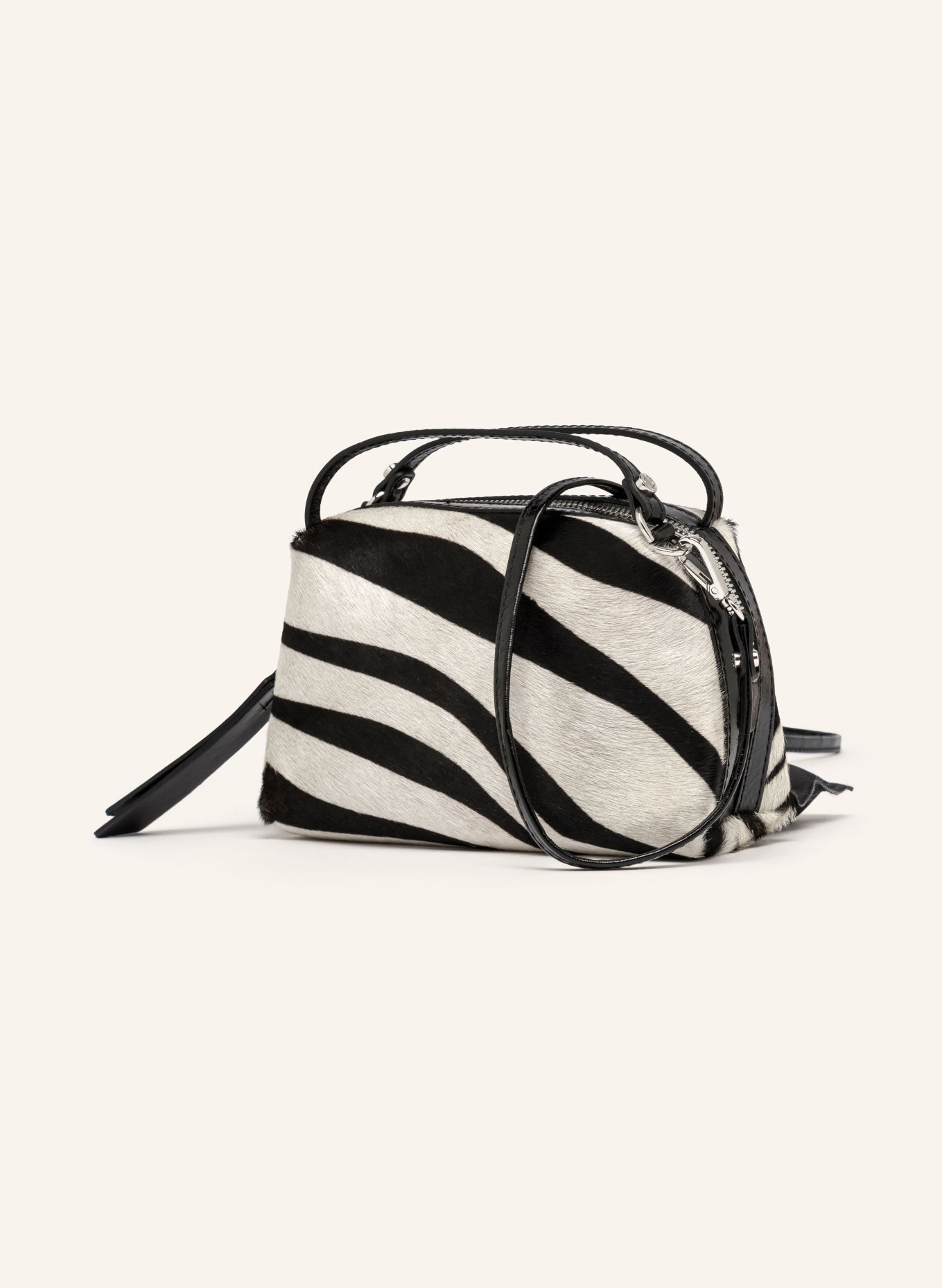 GIANNI CHIARINI Handtasche ALIFA MEDIUM: SCHWARZ / SILBER / WEISS