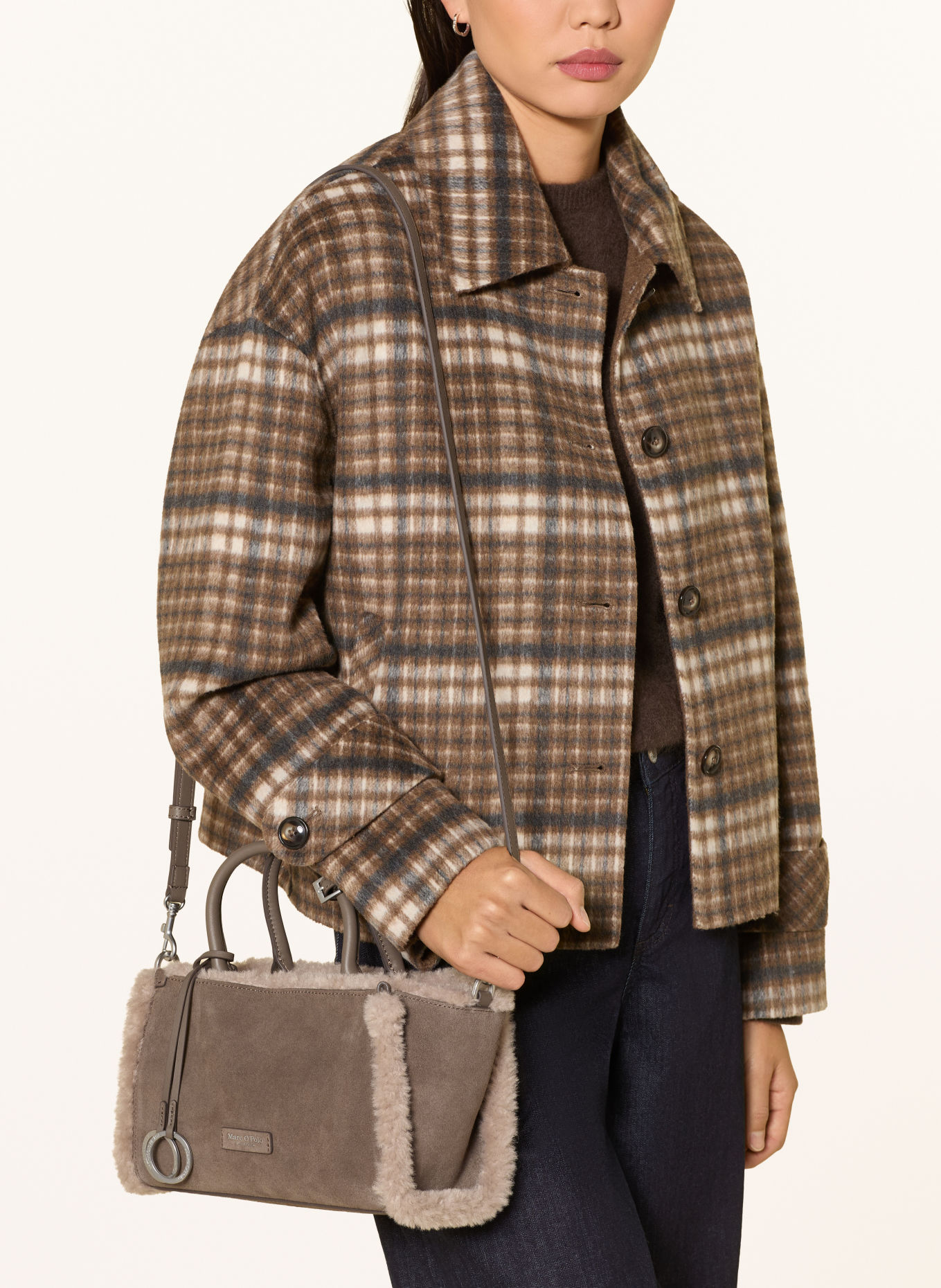 Marc O'Polo Handtasche: HELLBRAUN / SILBER / TAUPE