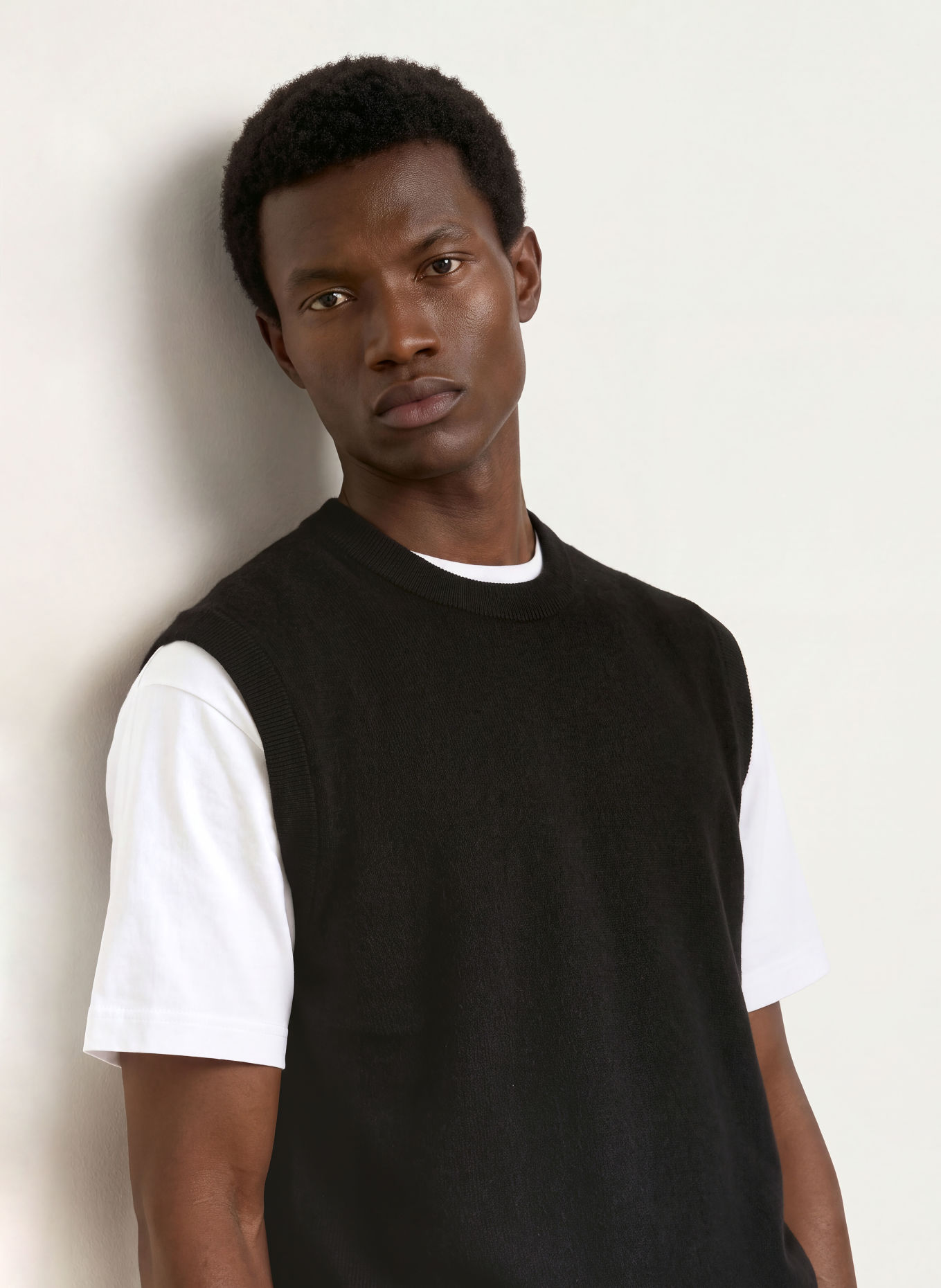 NN.07 JESPER Sweater vest: BLACK