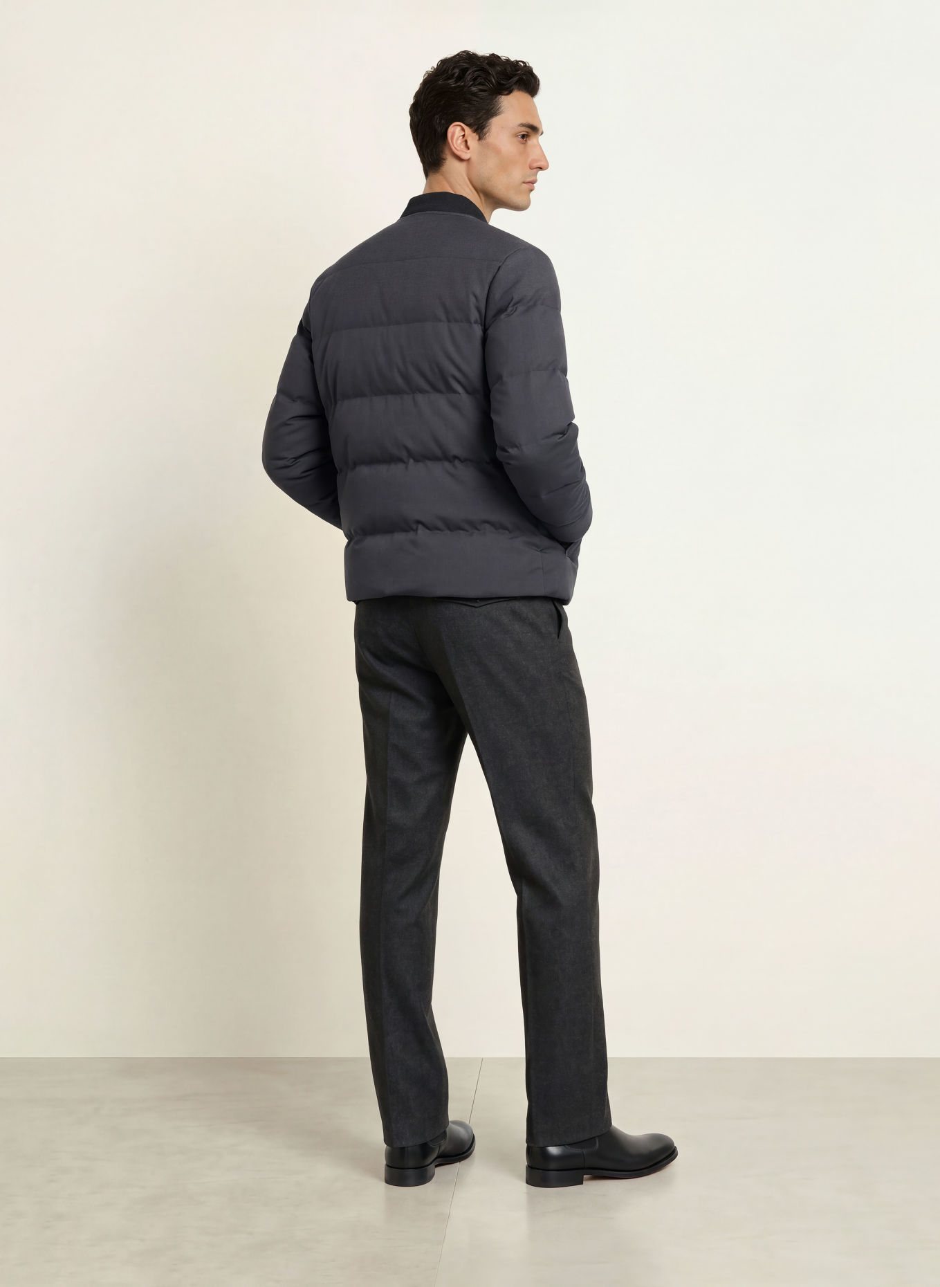 TIGER OF SWEDEN JOSSU Down Jacket: DARK GRAY / BLACK