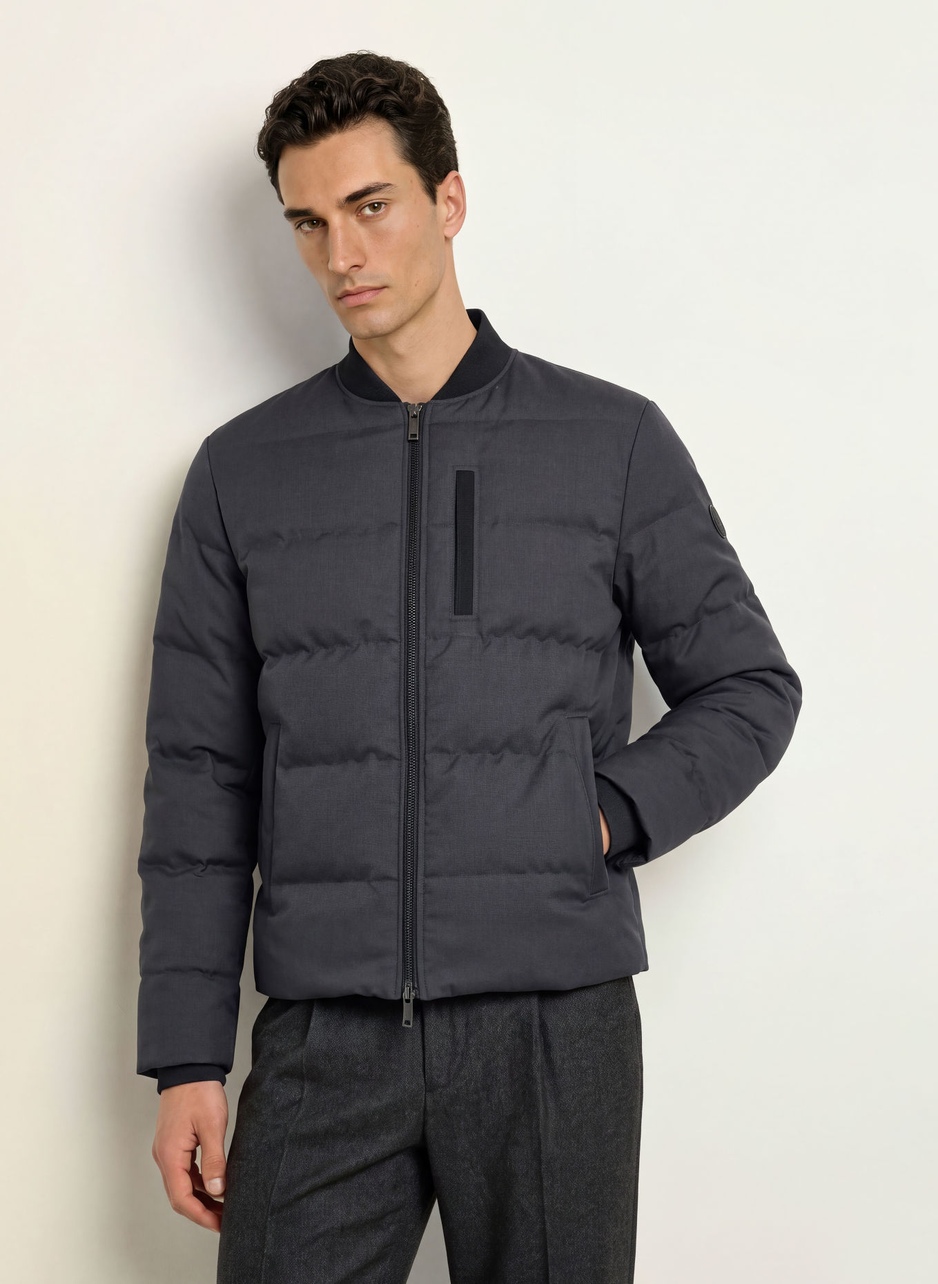 TIGER OF SWEDEN JOSSU Down Jacket: DARK GRAY / BLACK