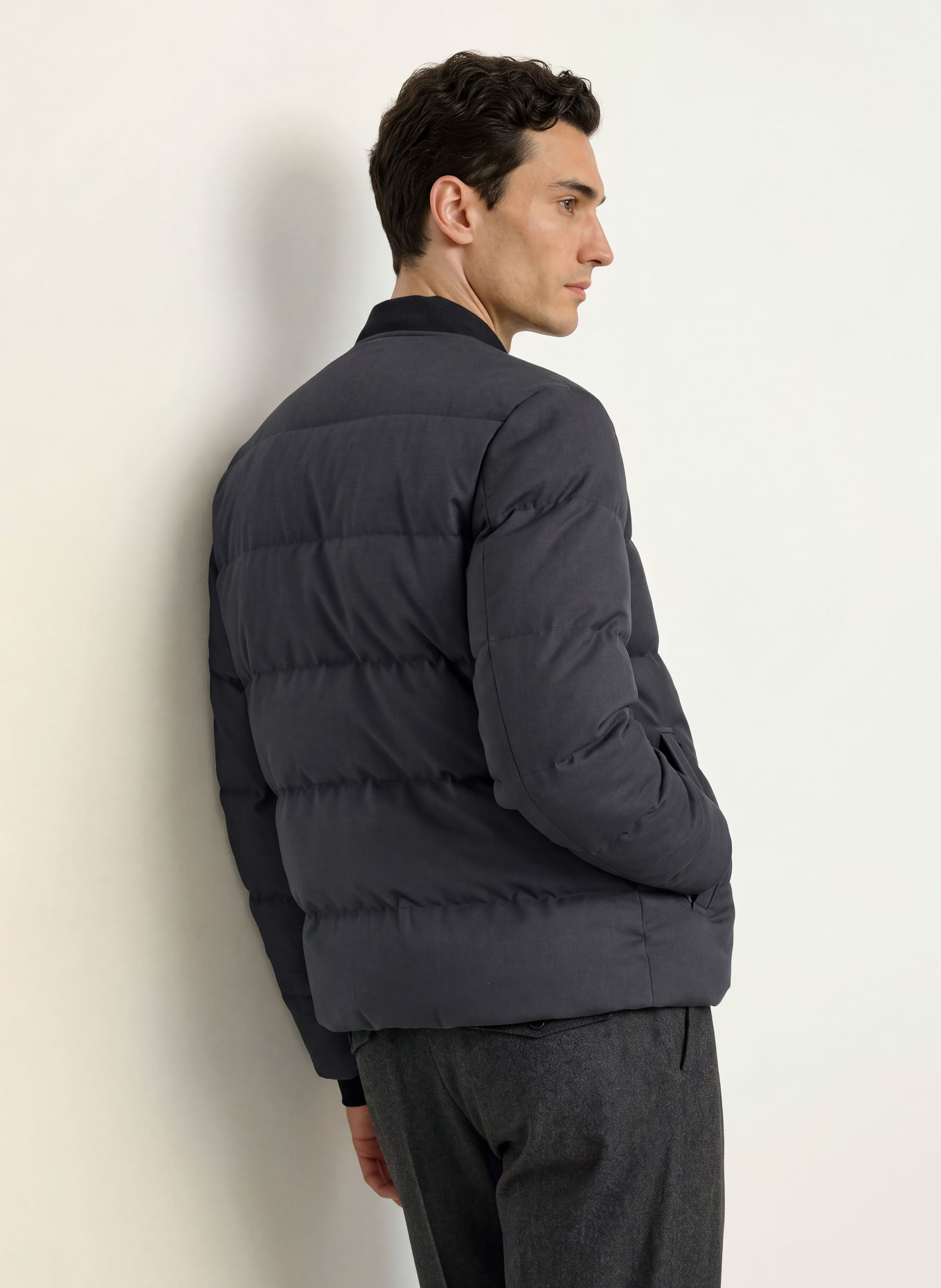TIGER OF SWEDEN JOSSU Down Jacket: DARK GRAY / BLACK