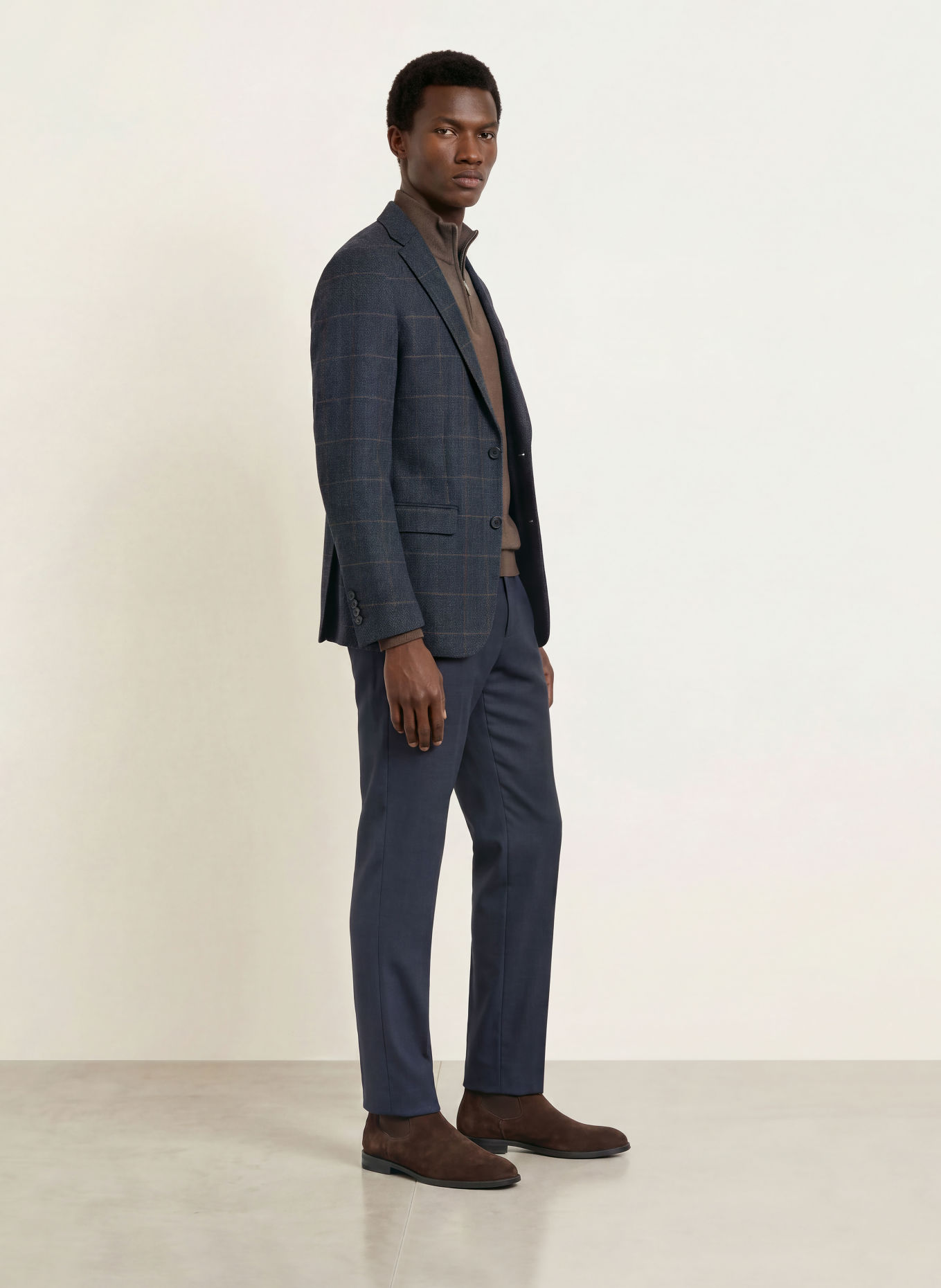 ROY ROBSON Sakko Regular Fit: DUNKELBLAU / DUNKELORANGE / BLAU