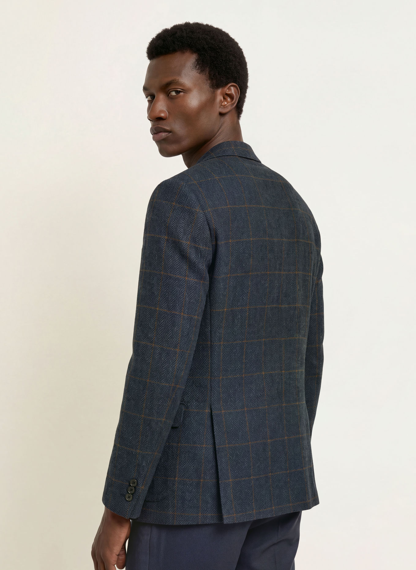 ROY ROBSON Sakko Regular Fit: DUNKELBLAU / DUNKELORANGE / BLAU