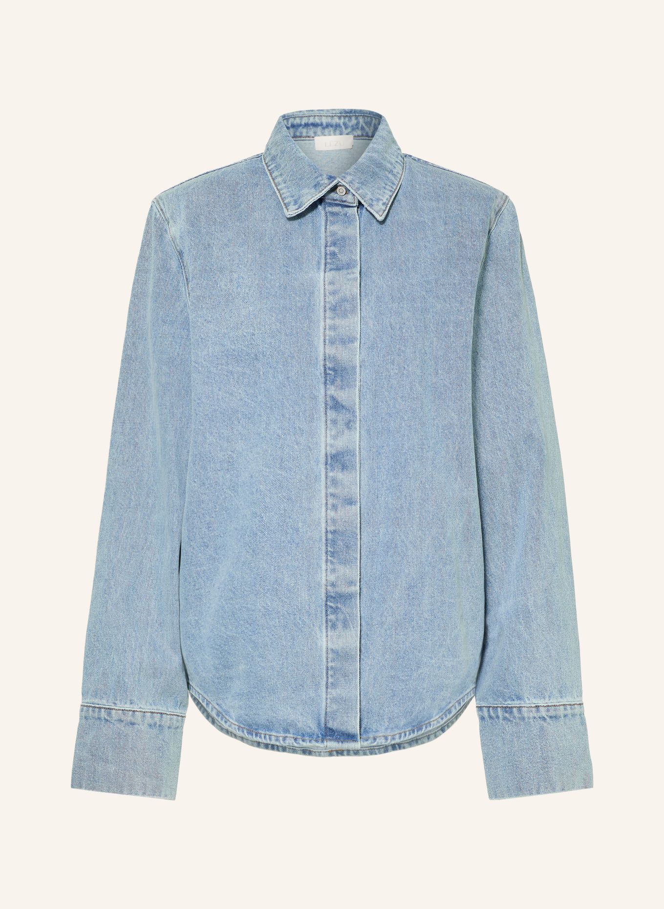LEZU Jeansbluse JETTE: HELLBLAU