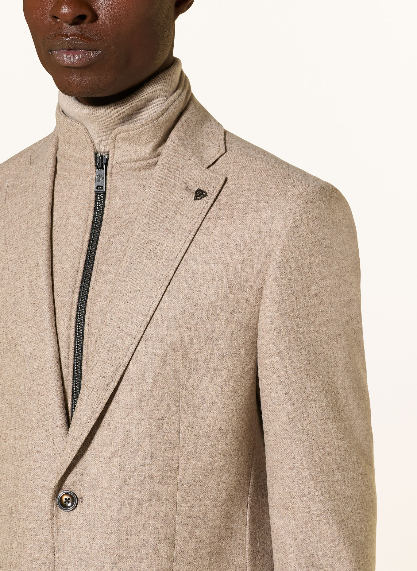 ROY ROBSON Sakko Regular Fit mit herausnehmbarer Blende: TAUPE