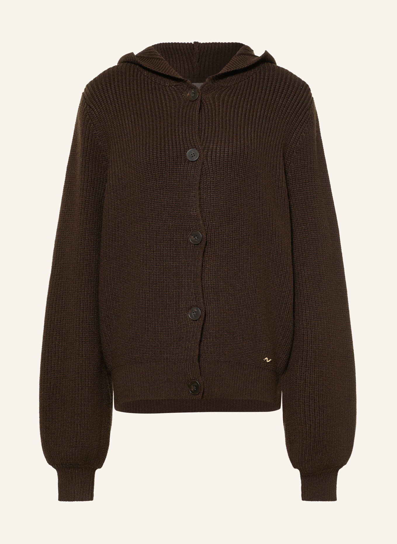 LEZU Cardigan TULU: MØRKEBRUN