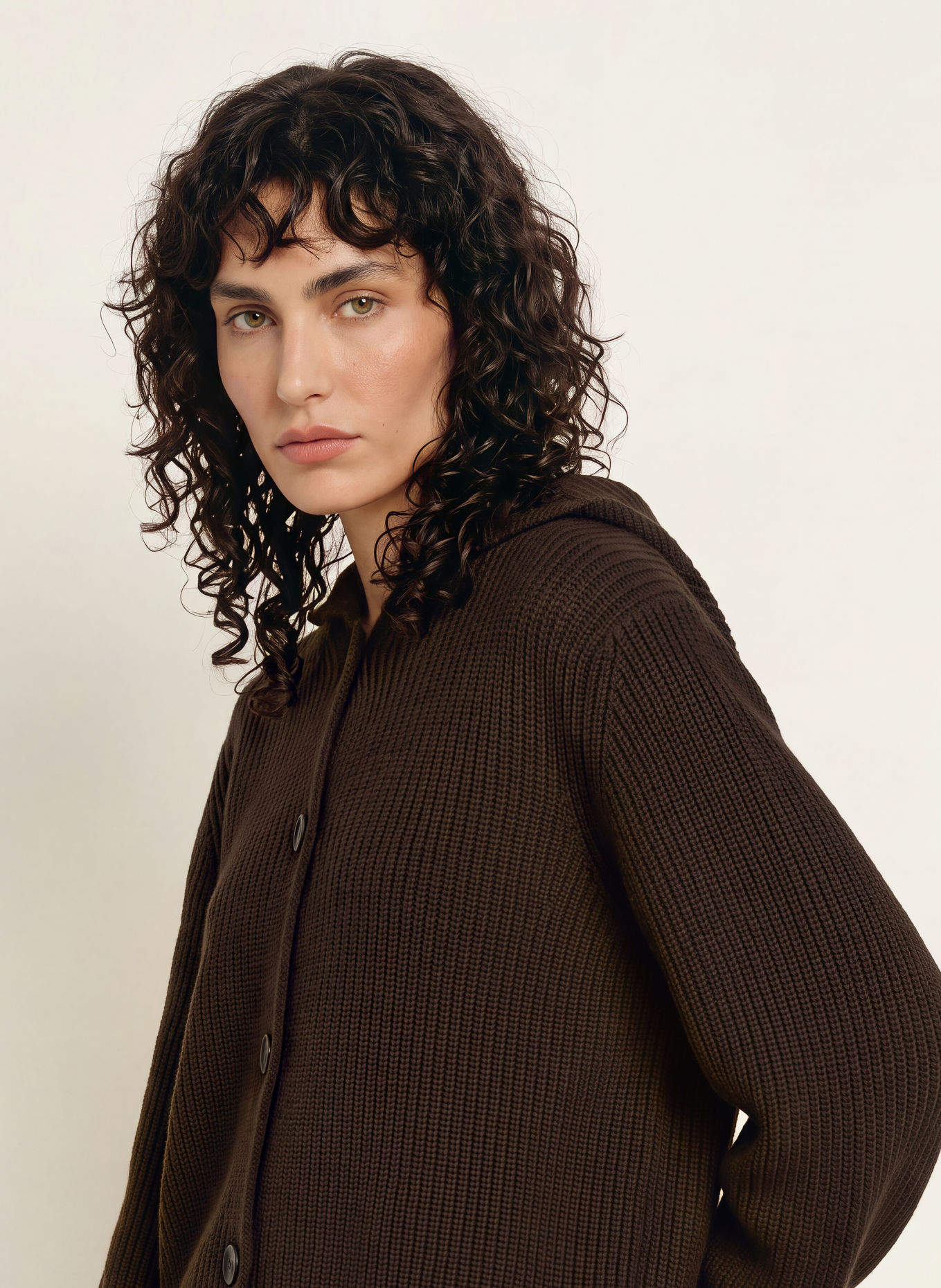 LEZU Cardigan TULU: MØRKEBRUN
